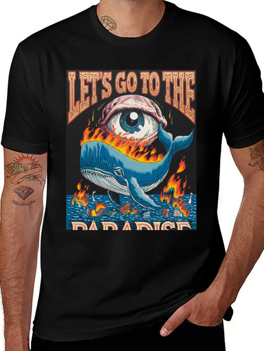 Lets Go To The Paradise Whale Graphic Tee