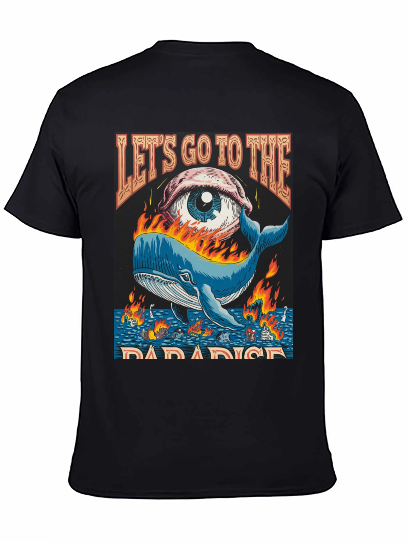 Lets Go To The Paradise Whale Graphic Tee
