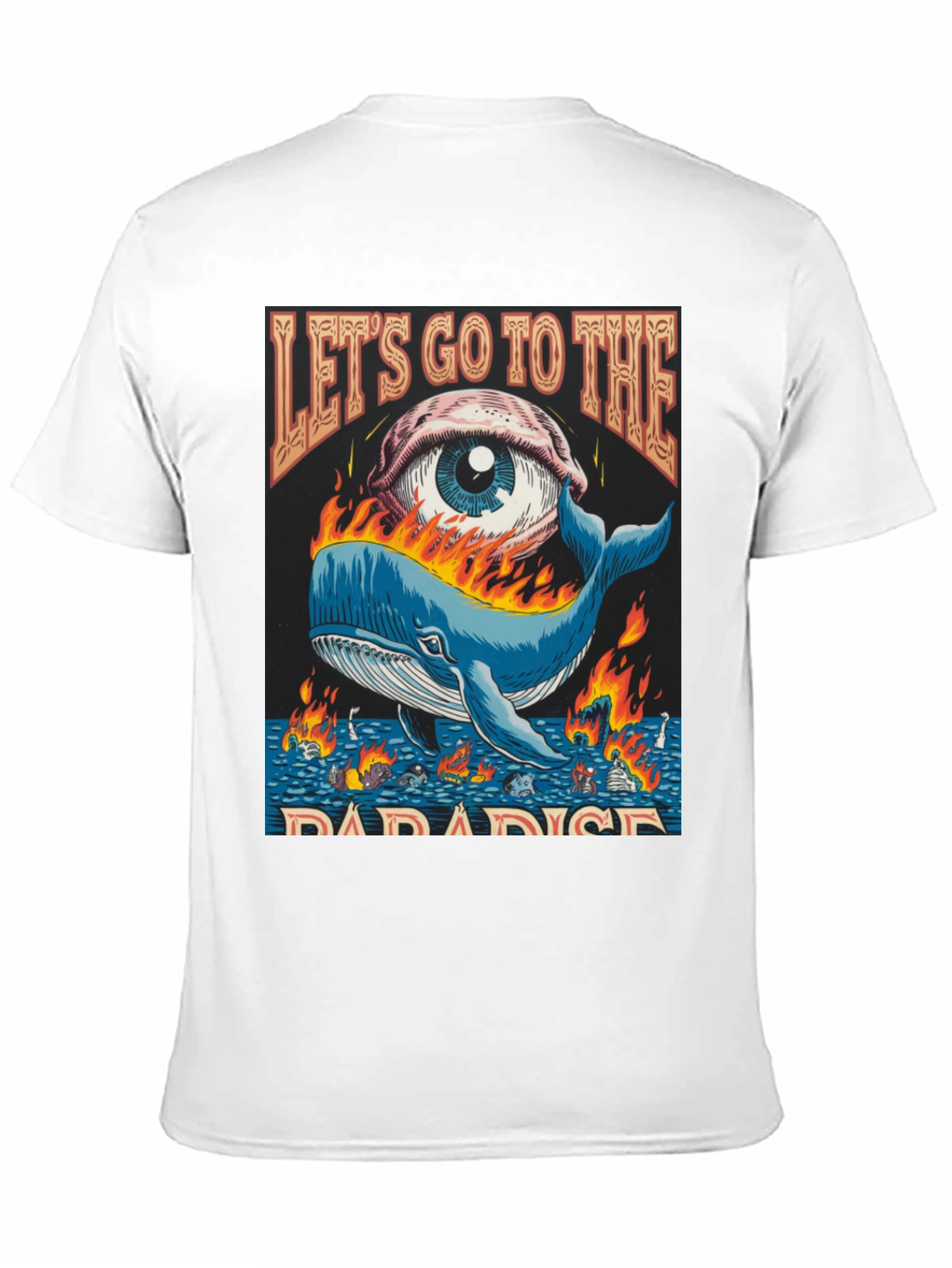 Lets Go To The Paradise Whale Graphic Tee