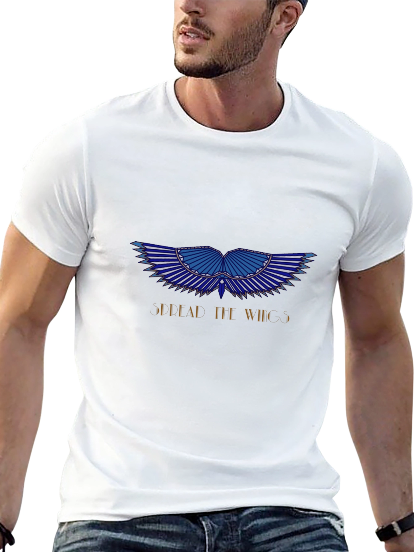 Defeat the Wings Graphic Tee - Black