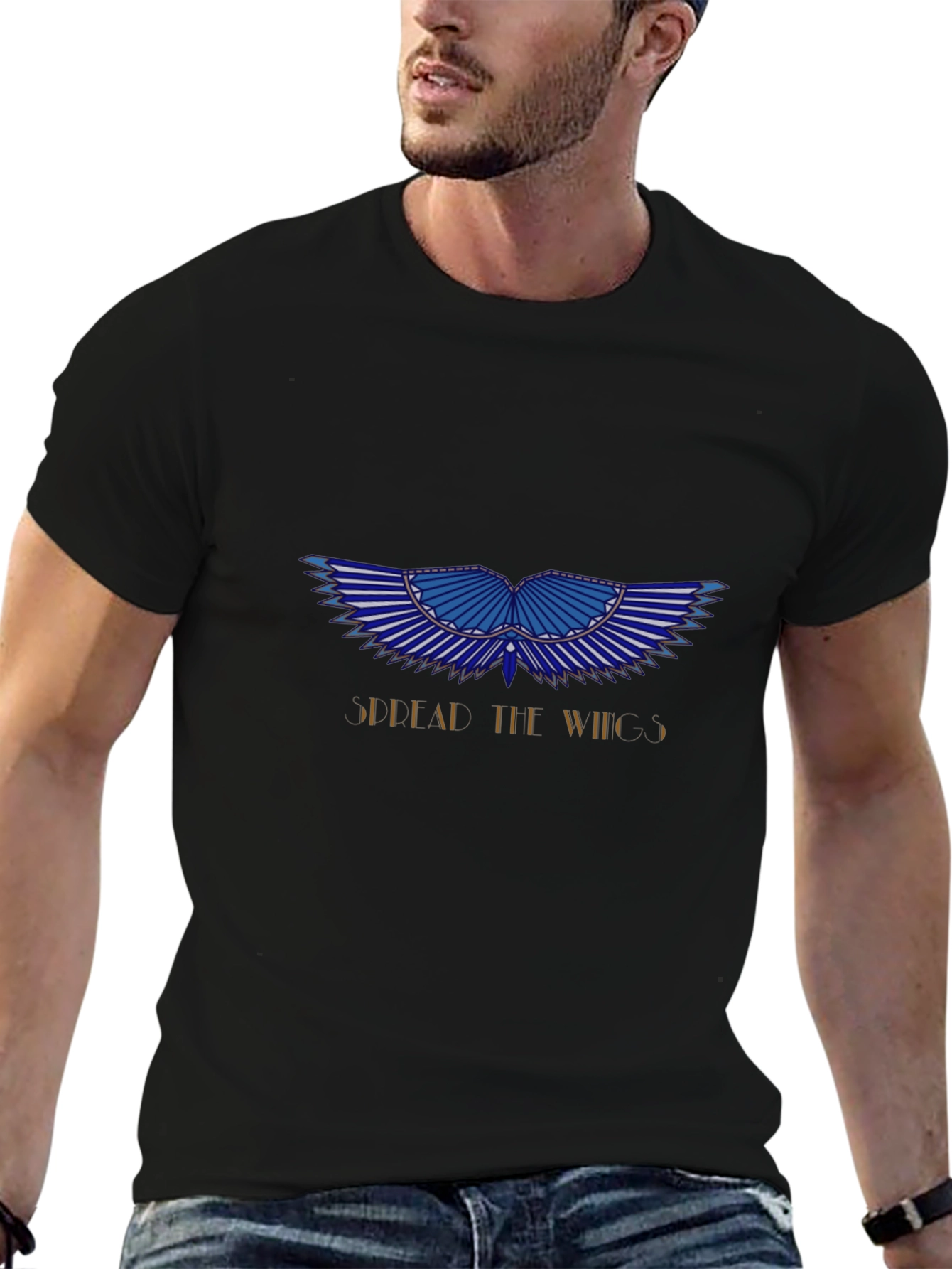 Defeat the Wings Graphic Tee - Black