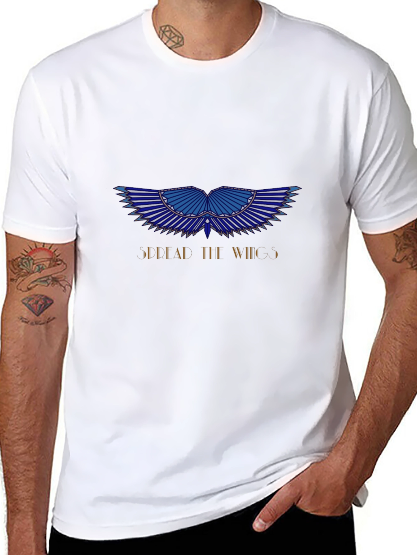 Defeat the Wings Graphic Tee - Black