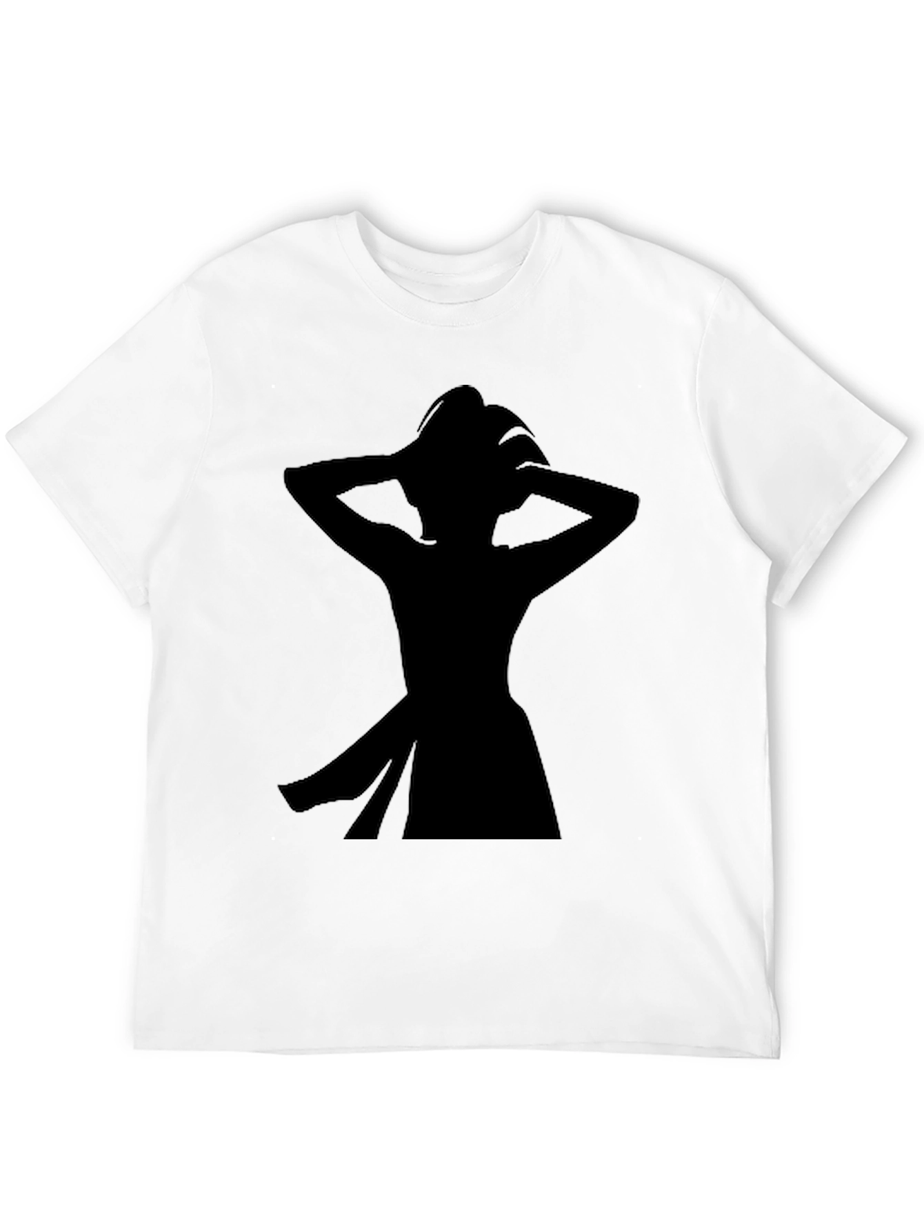 Silhouette Graphic Tee - Black Cotton Casual Shirt