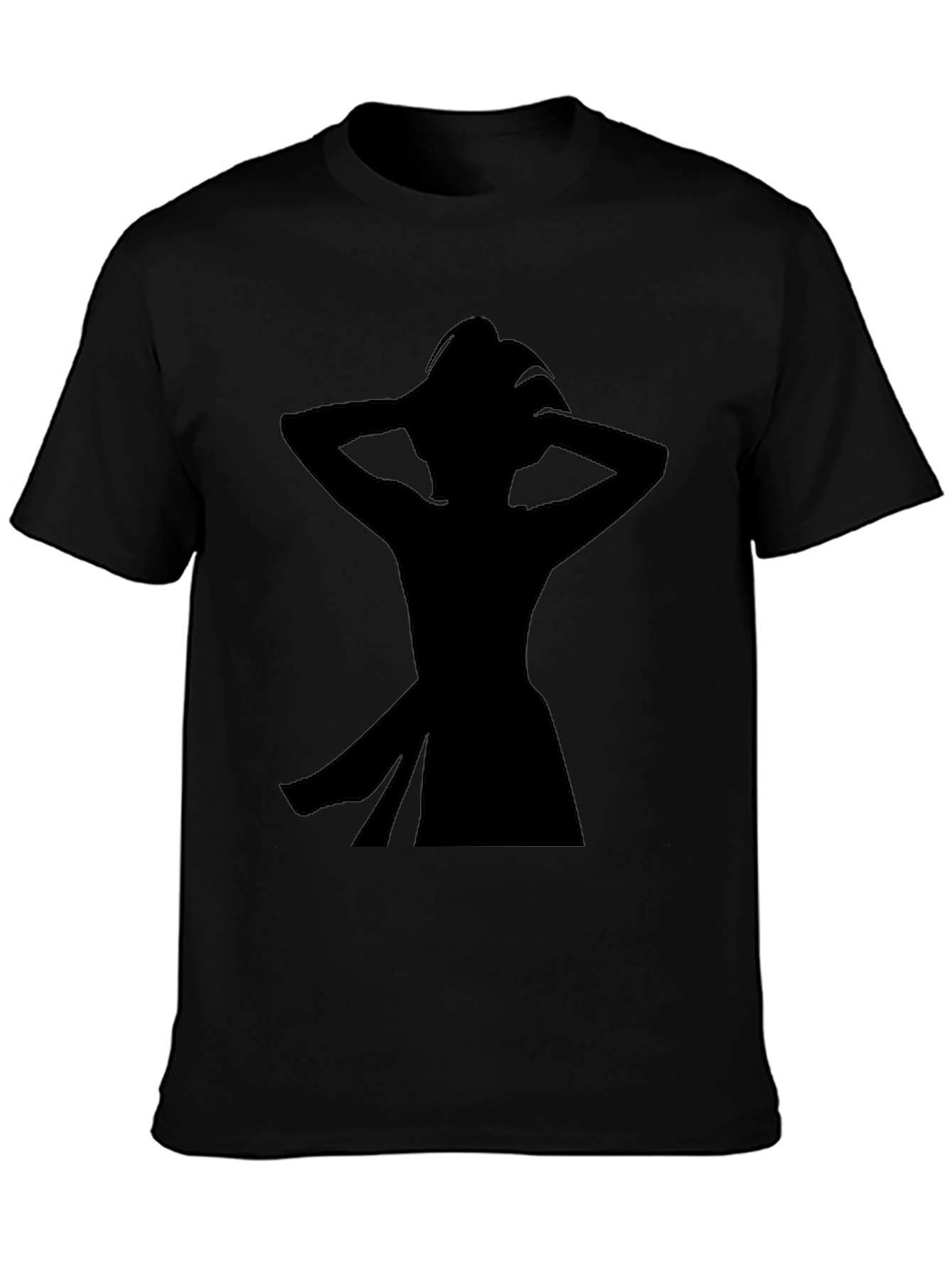 Silhouette Graphic Tee - Black Cotton Casual Shirt
