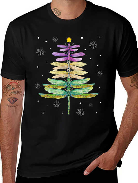 Dragonfly Christmas Tree T-Shirt