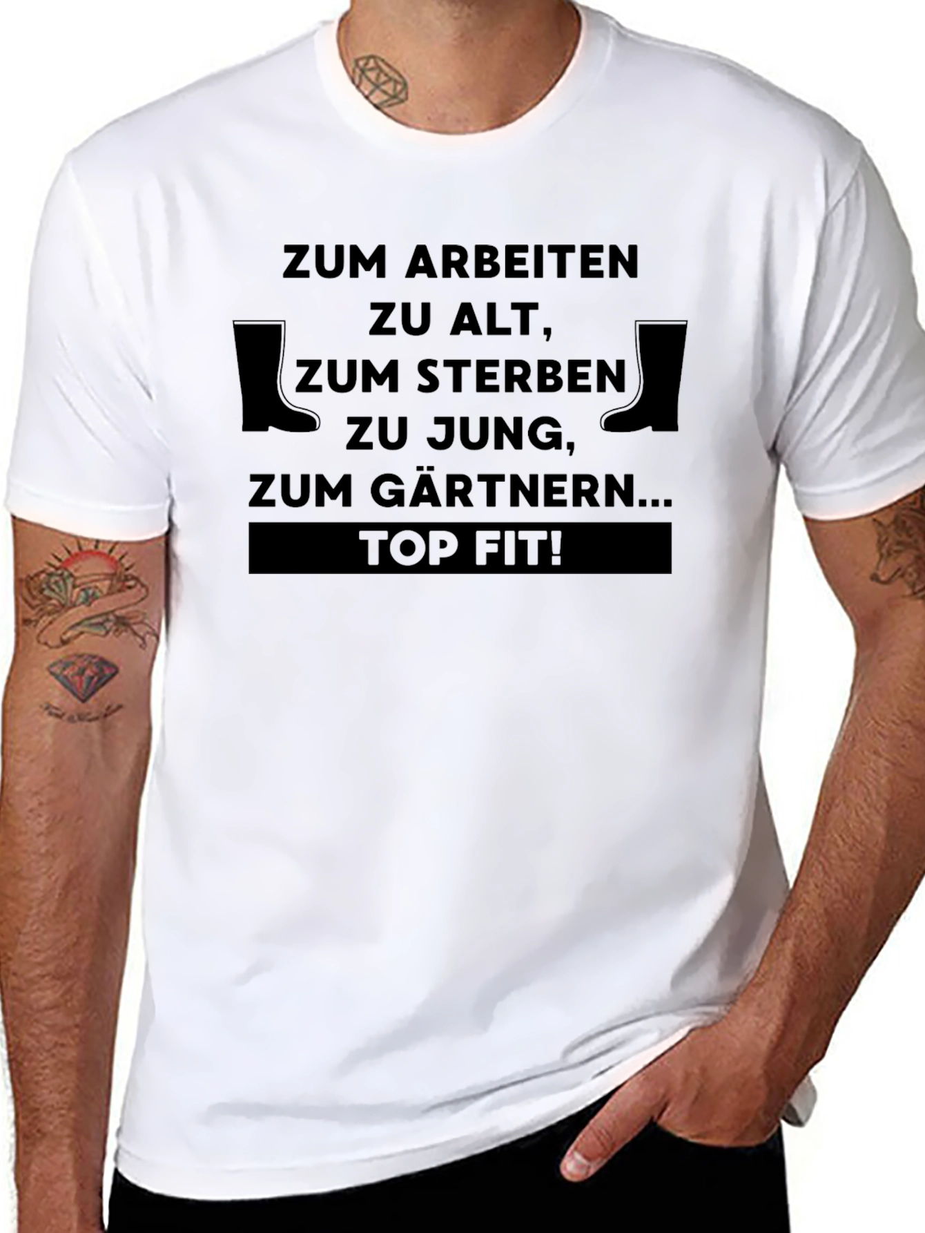 Funny Gardening T-Shirt - Zum Gärtnern Top Fit