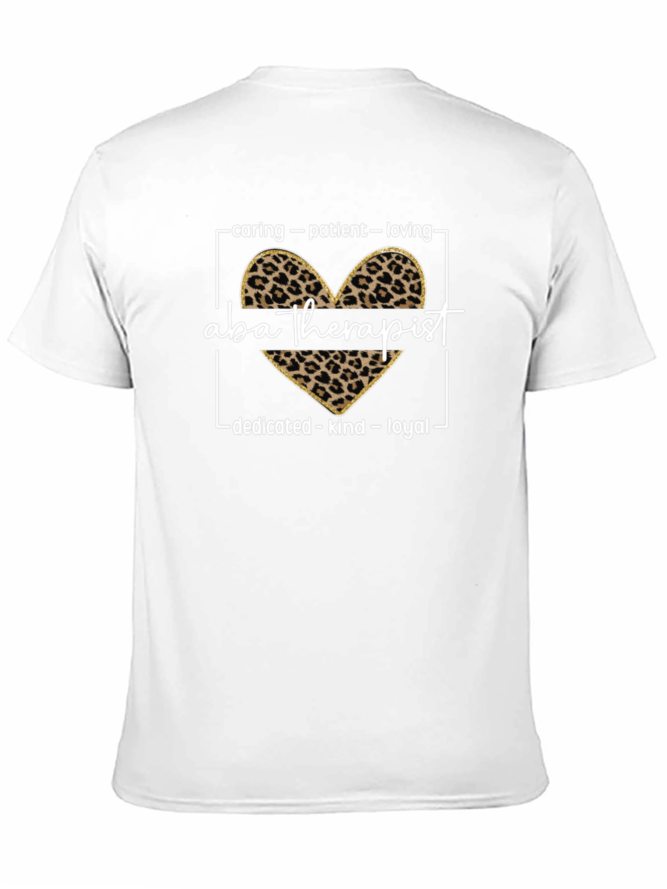 ABA Therapist Leopard Heart Graphic Tee