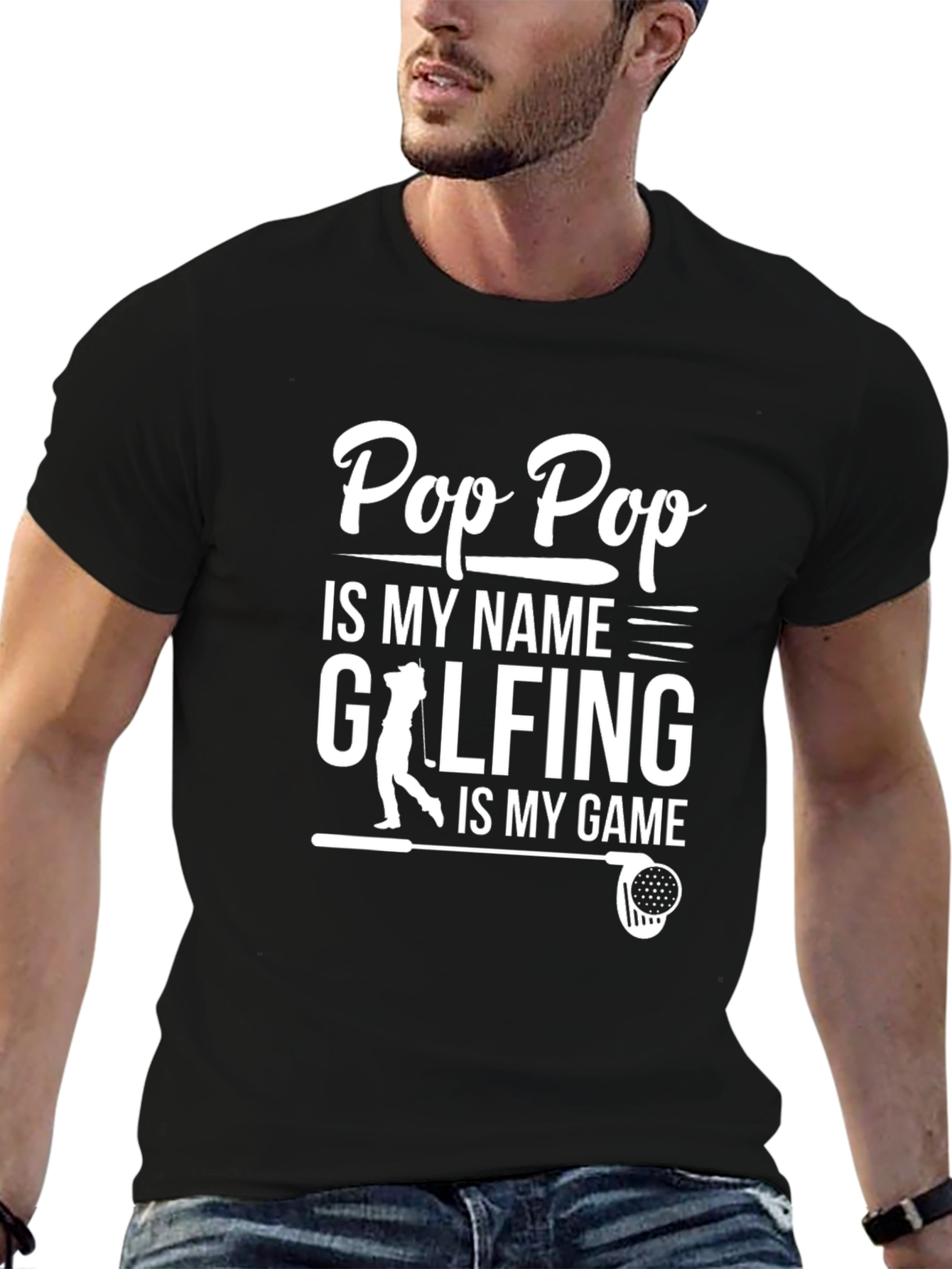 Pop Pop Golfing T-Shirt - Great Grandfather Golfer Tee