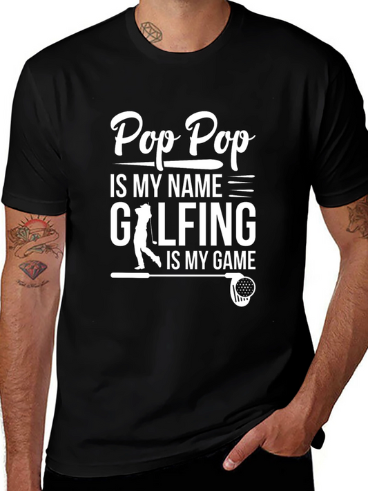 Pop Pop Golfing T-Shirt - Great Grandfather Golfer Tee