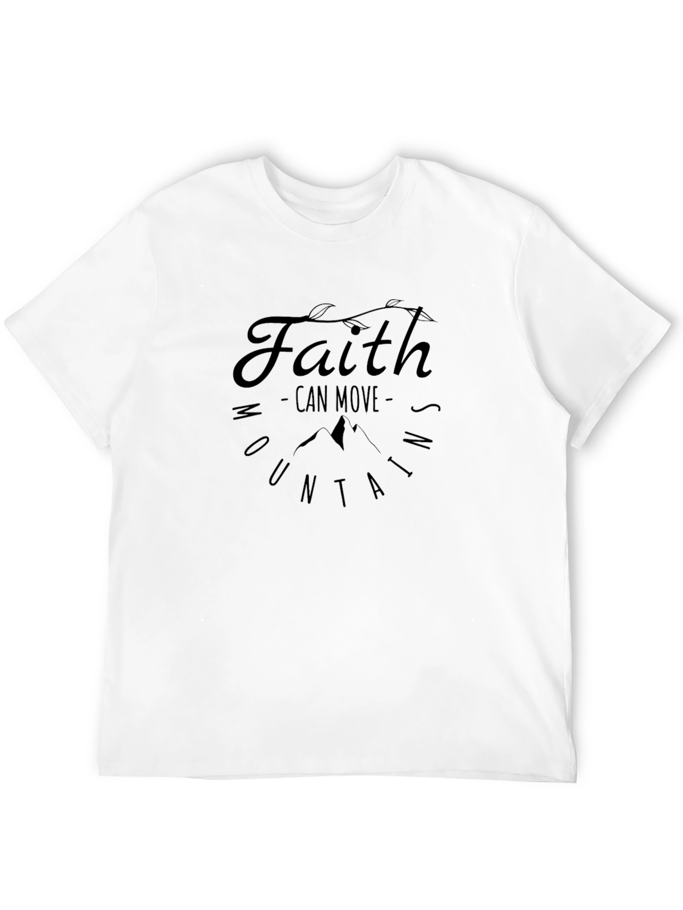 Faith Can Move Mountains Black T-Shirt
