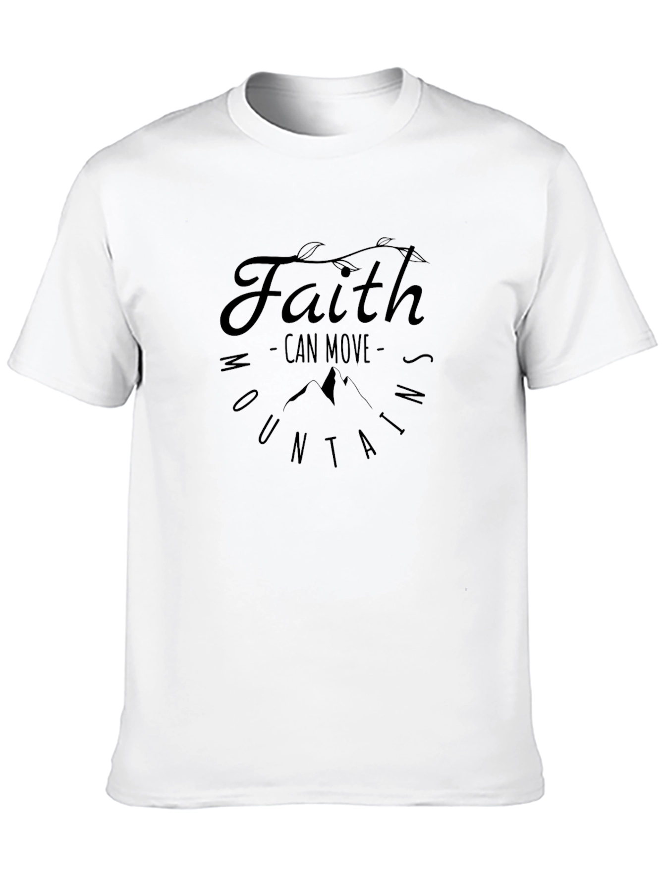 Faith Can Move Mountains Black T-Shirt