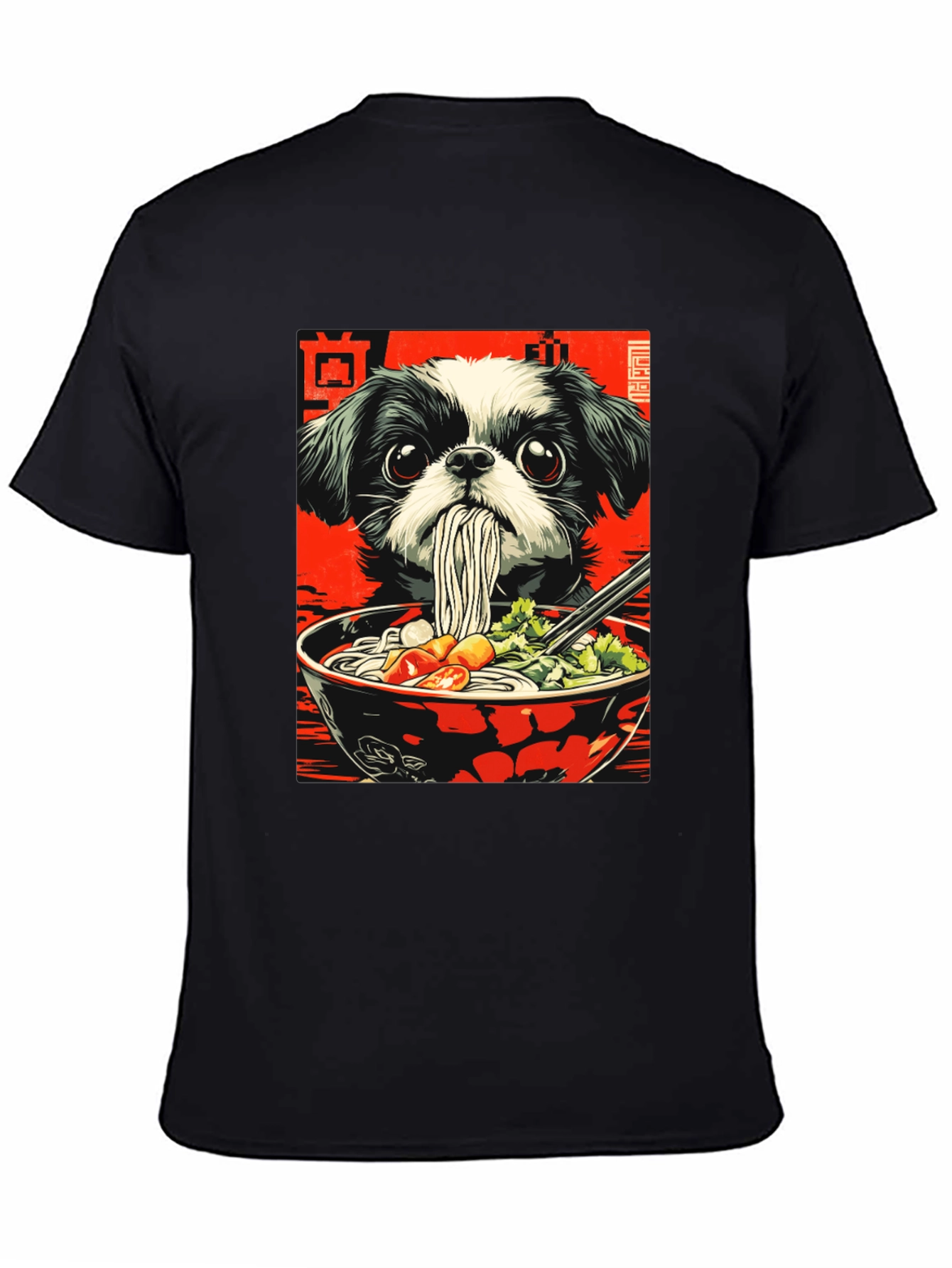 Dog Ramen Graphic Tee - Unique Anime Style Shirt