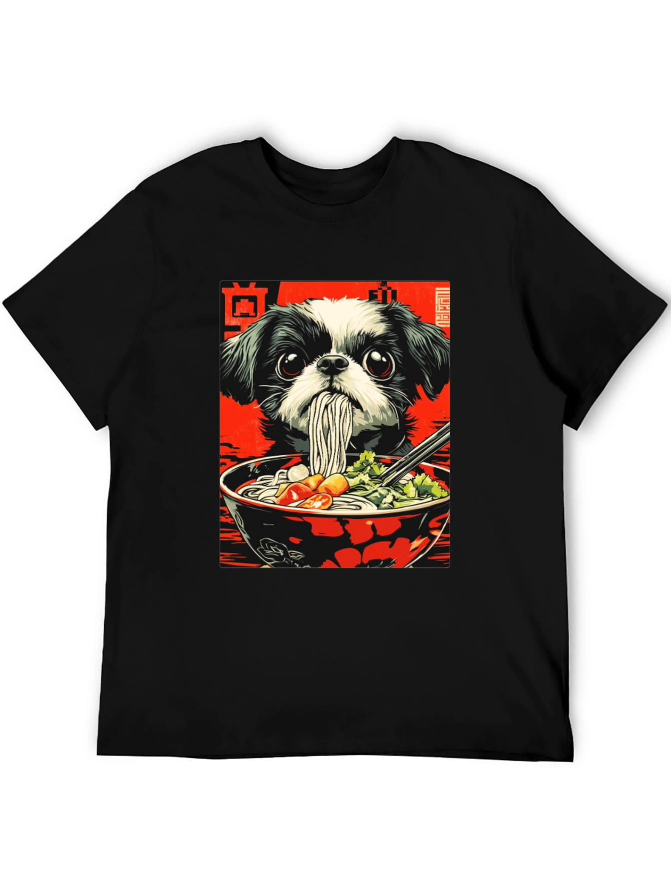 Dog Ramen Graphic Tee - Unique Anime Style Shirt