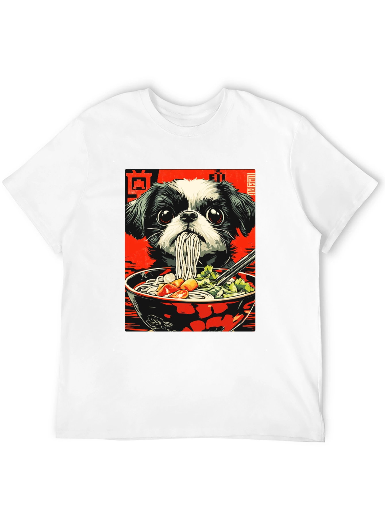 Dog Ramen Graphic Tee - Unique Anime Style Shirt