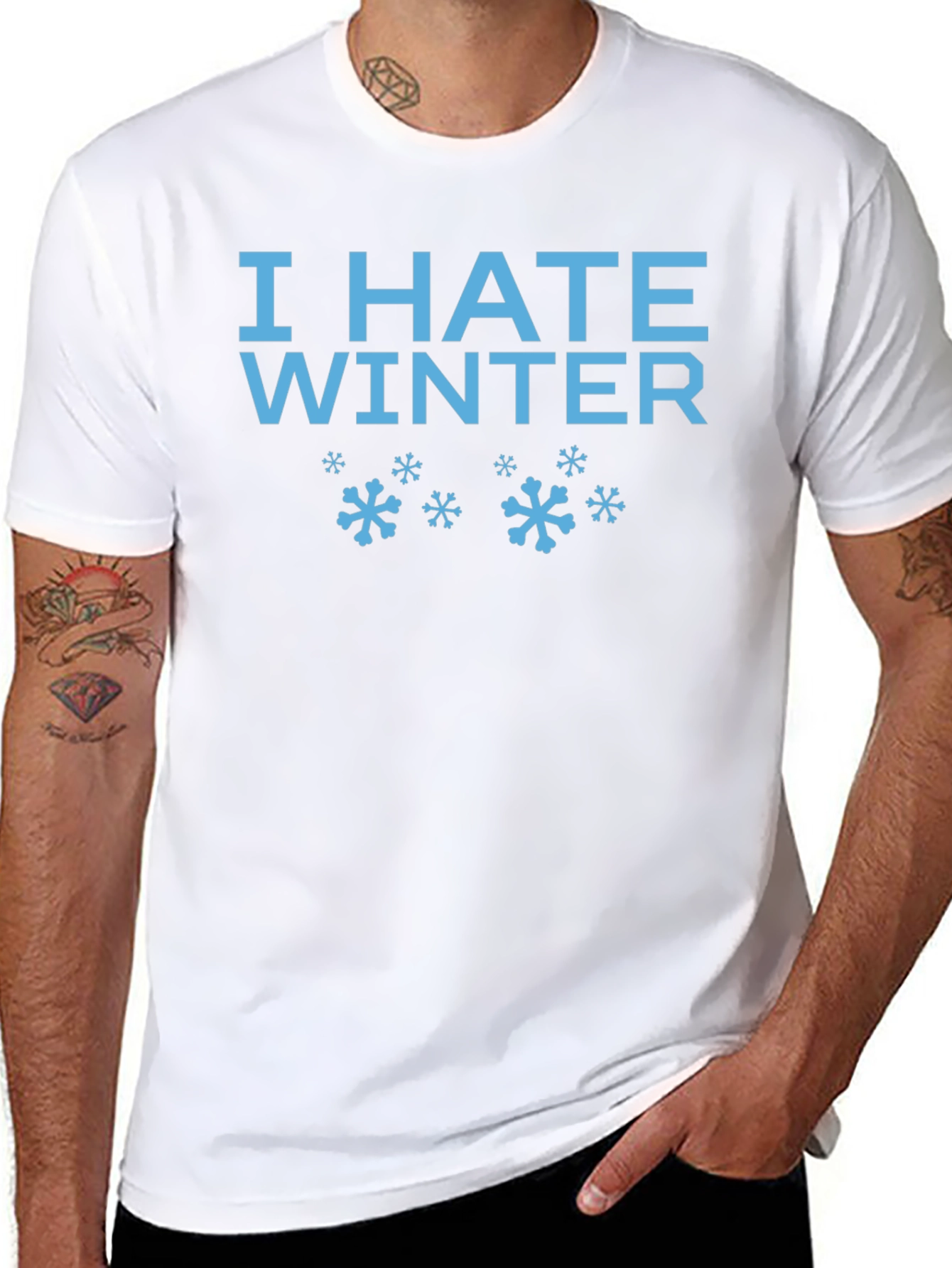 I Hate Winter Graphic Tee - Black Cotton