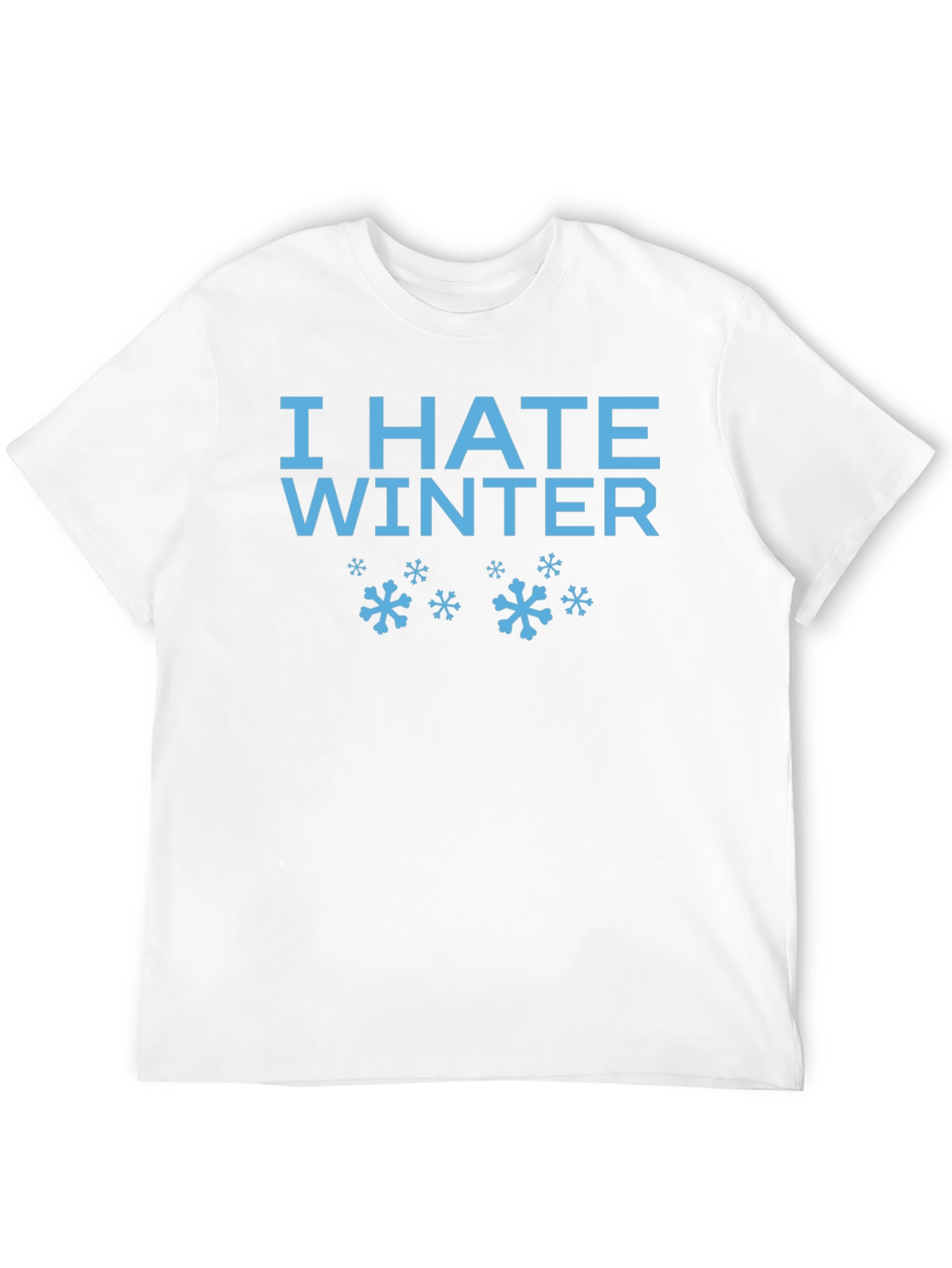 I Hate Winter Graphic Tee - Black Cotton