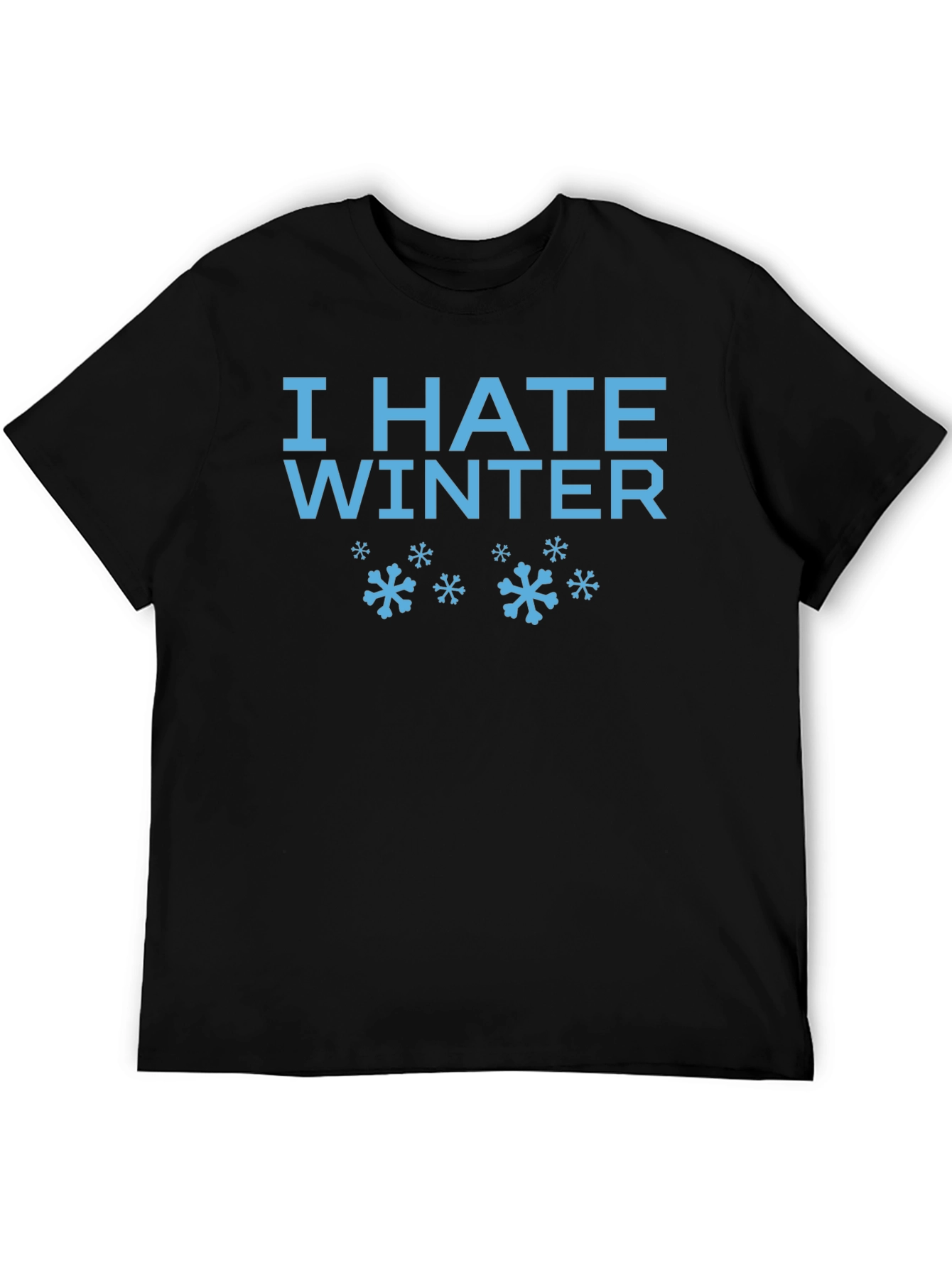 I Hate Winter Graphic Tee - Black Cotton