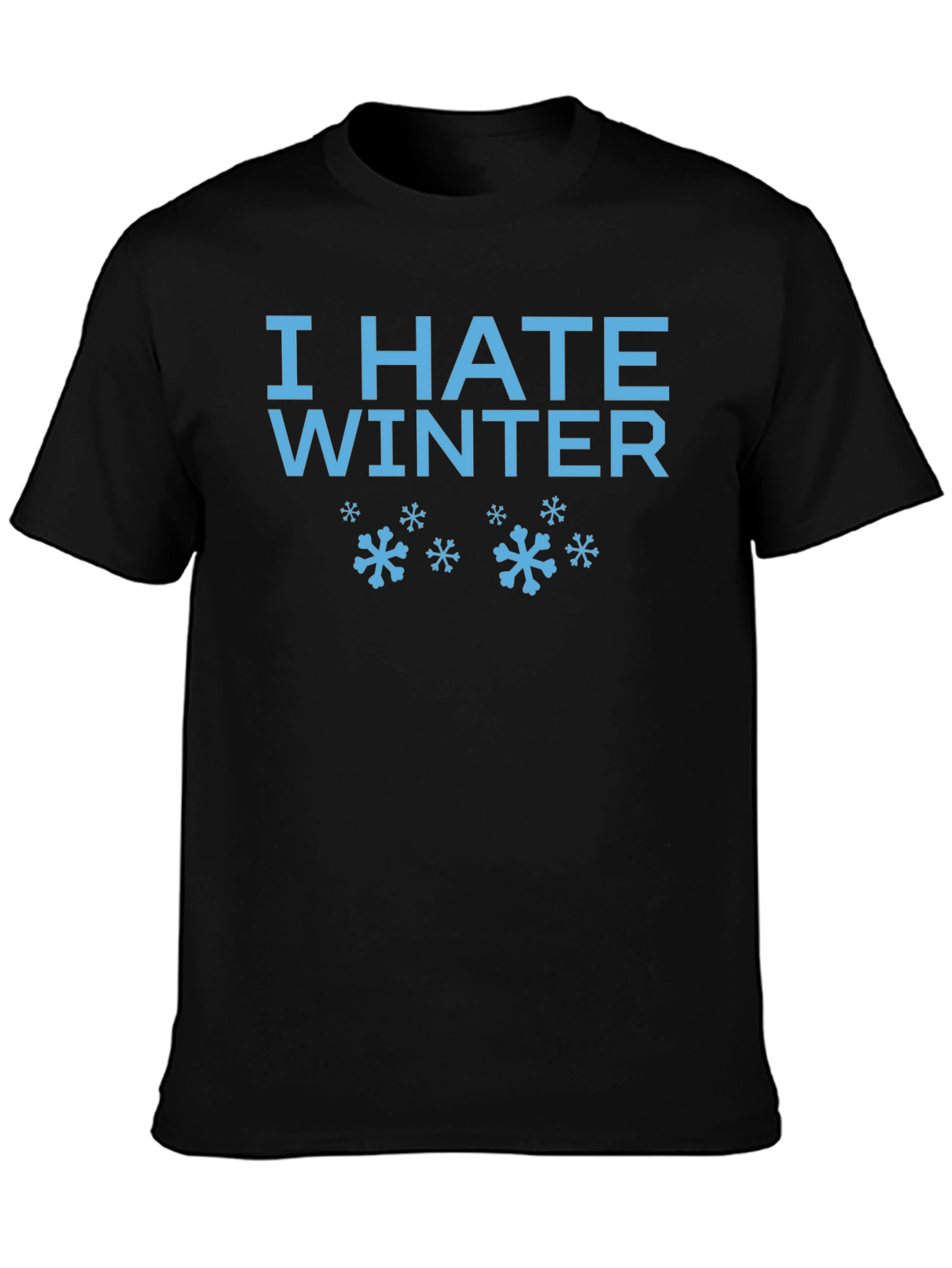 I Hate Winter Graphic Tee - Black Cotton