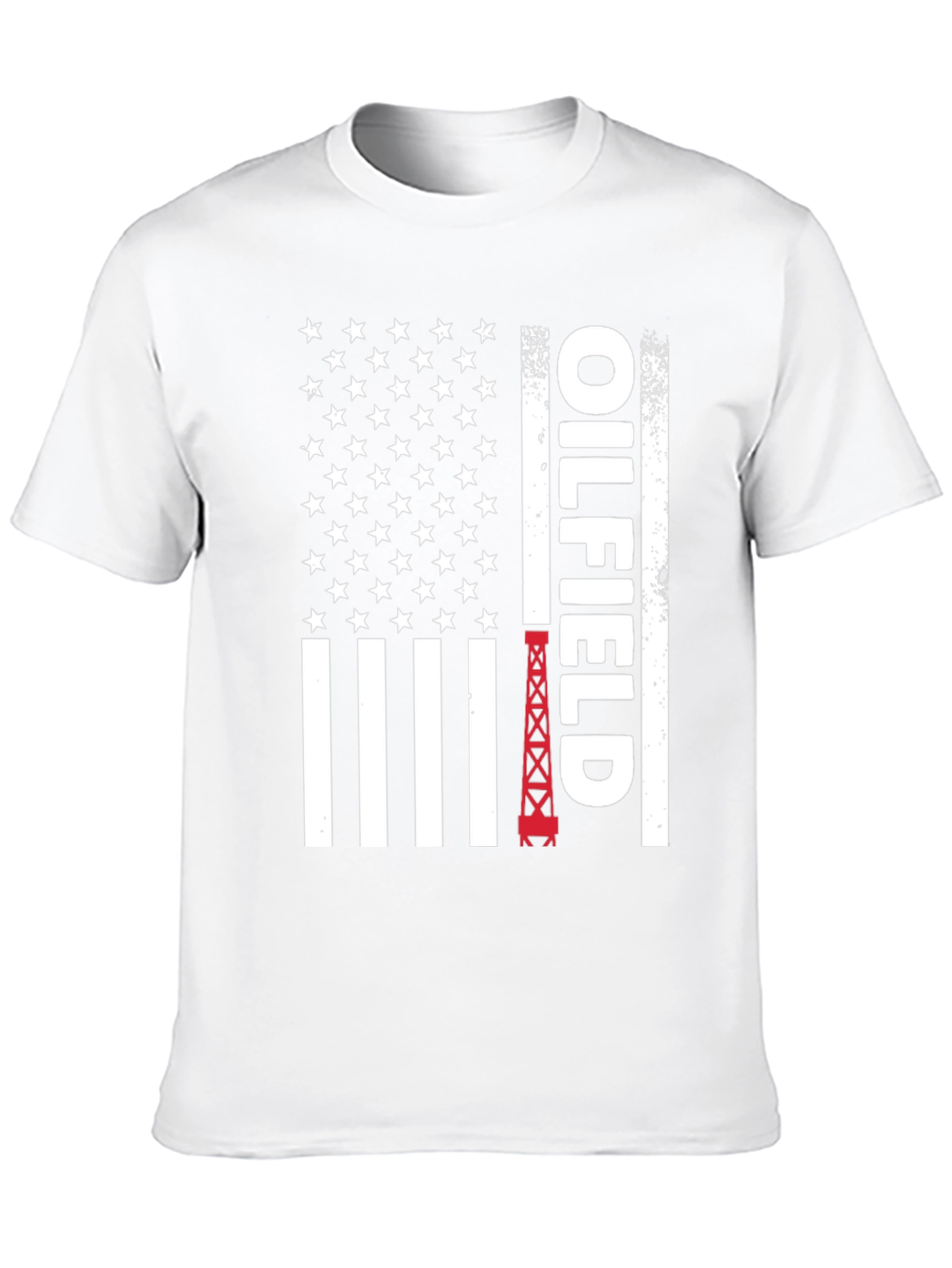 Oilfield American Flag Graphic T-Shirt