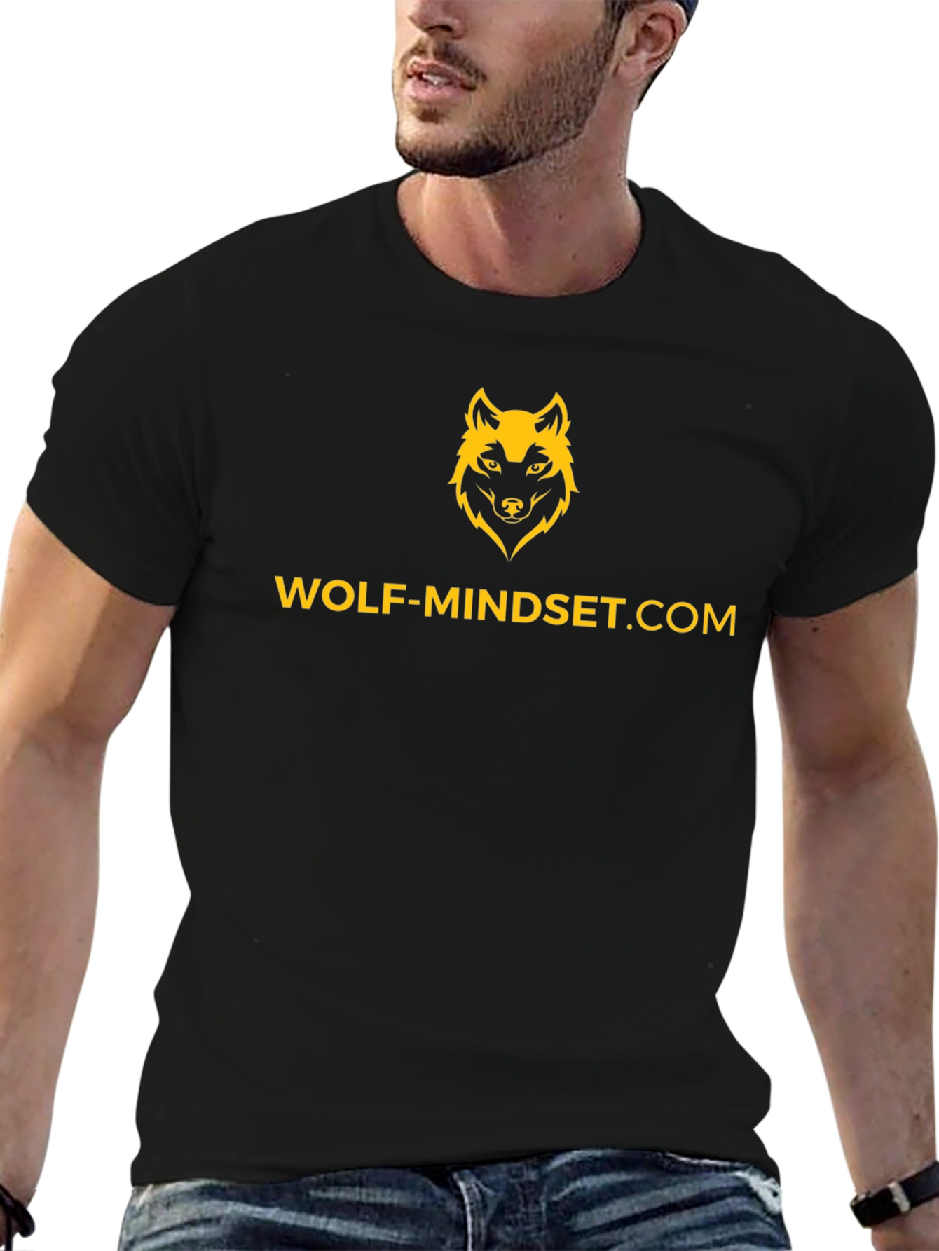 Wolf Mindset Graphic Tee - Premium Black T-Shirt