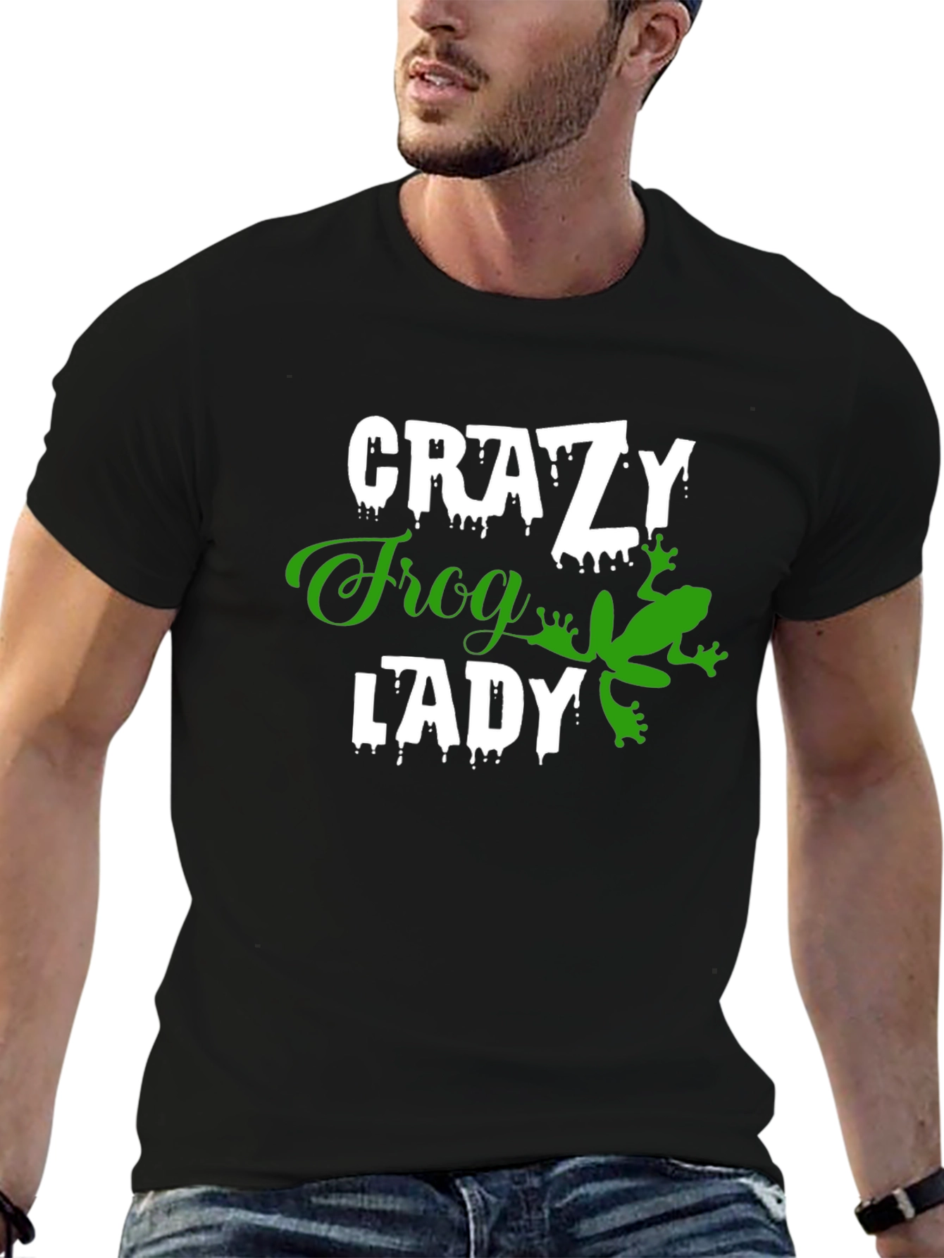 Crazy Frog Lady T-Shirt - Novelty Graphic Tee