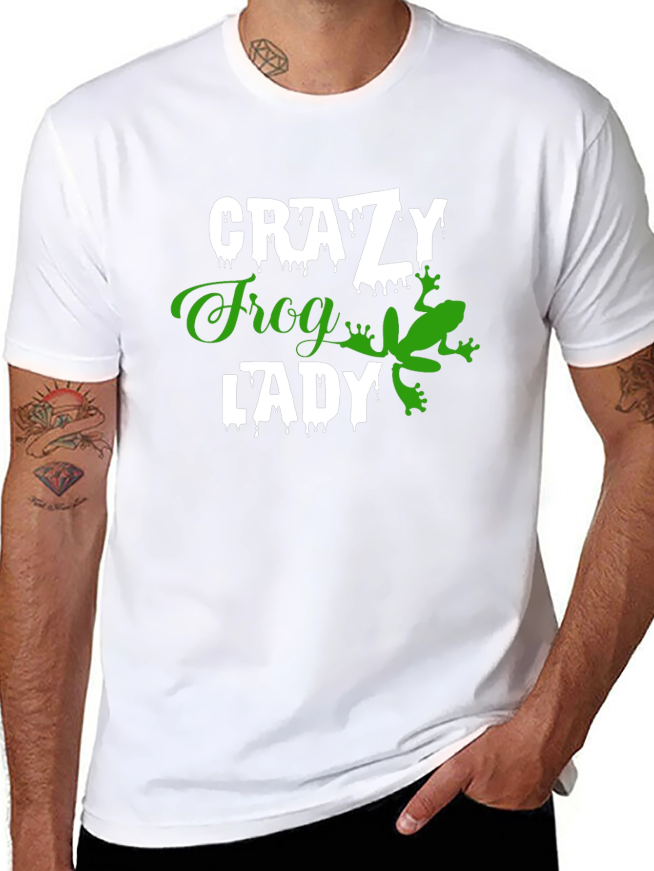 Crazy Frog Lady T-Shirt - Novelty Graphic Tee