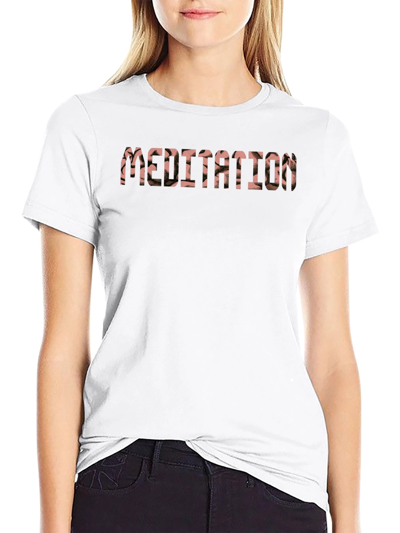 Meditation Graphic Black T-Shirt