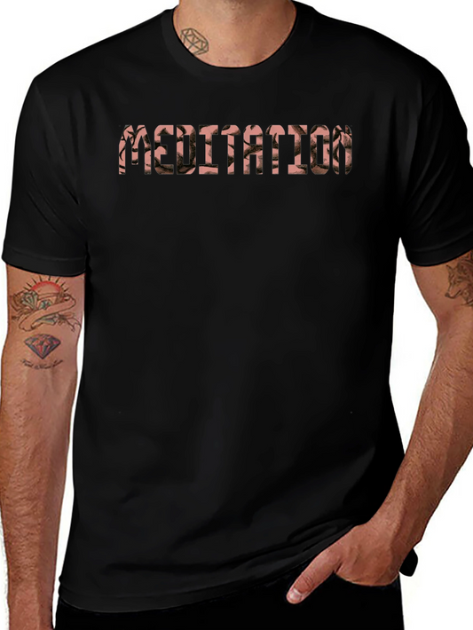 Meditation Graphic Black T-Shirt
