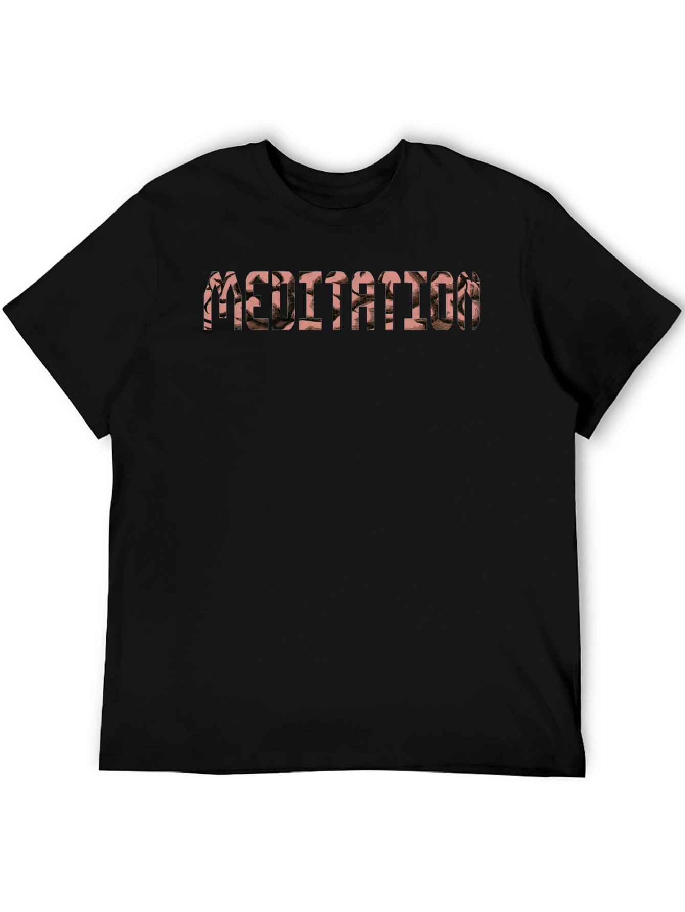 Meditation Graphic Black T-Shirt