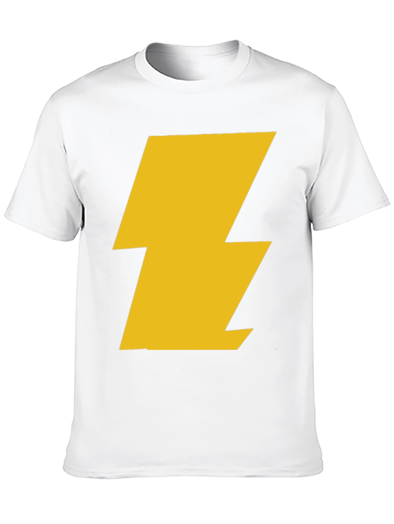 Black T-Shirt with Gold Lightning Bolt