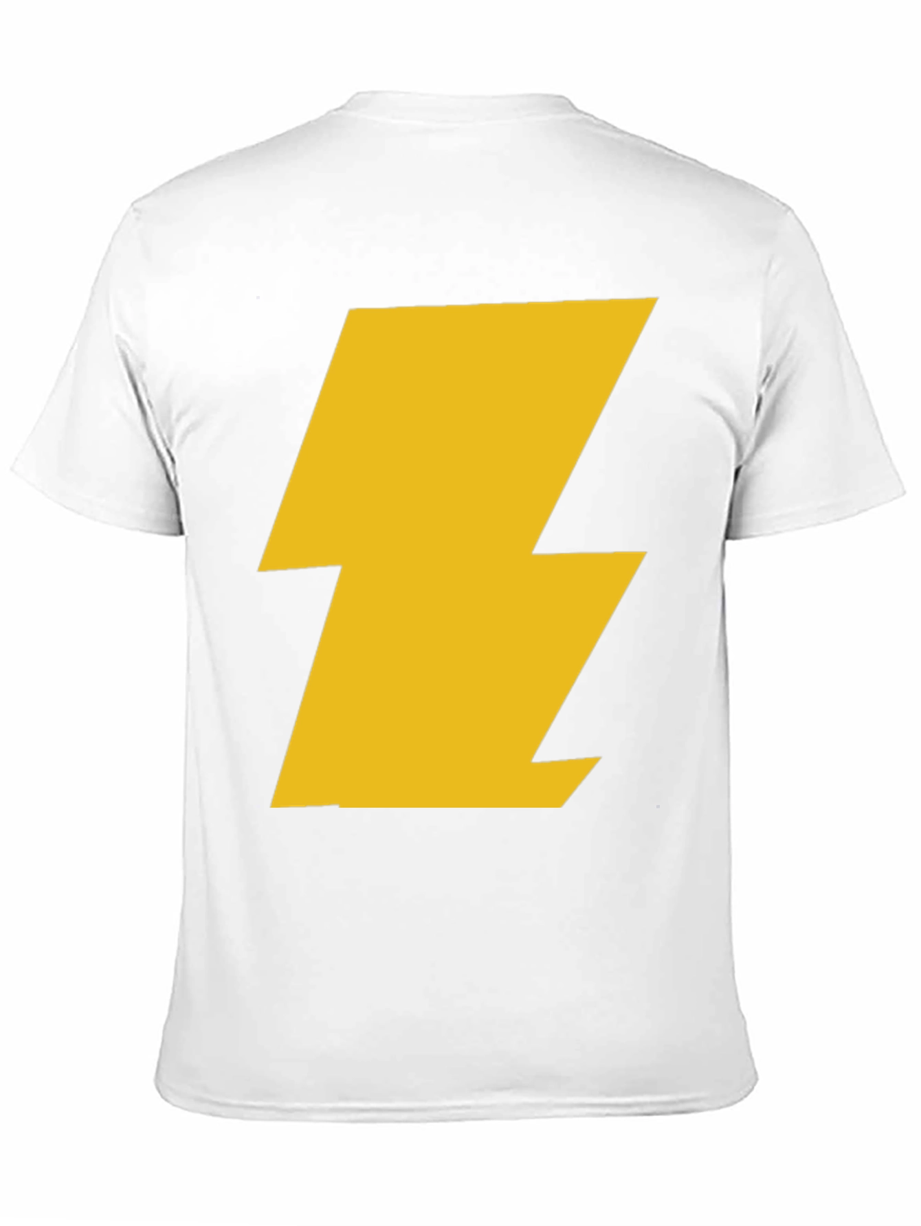 Black T-Shirt with Gold Lightning Bolt
