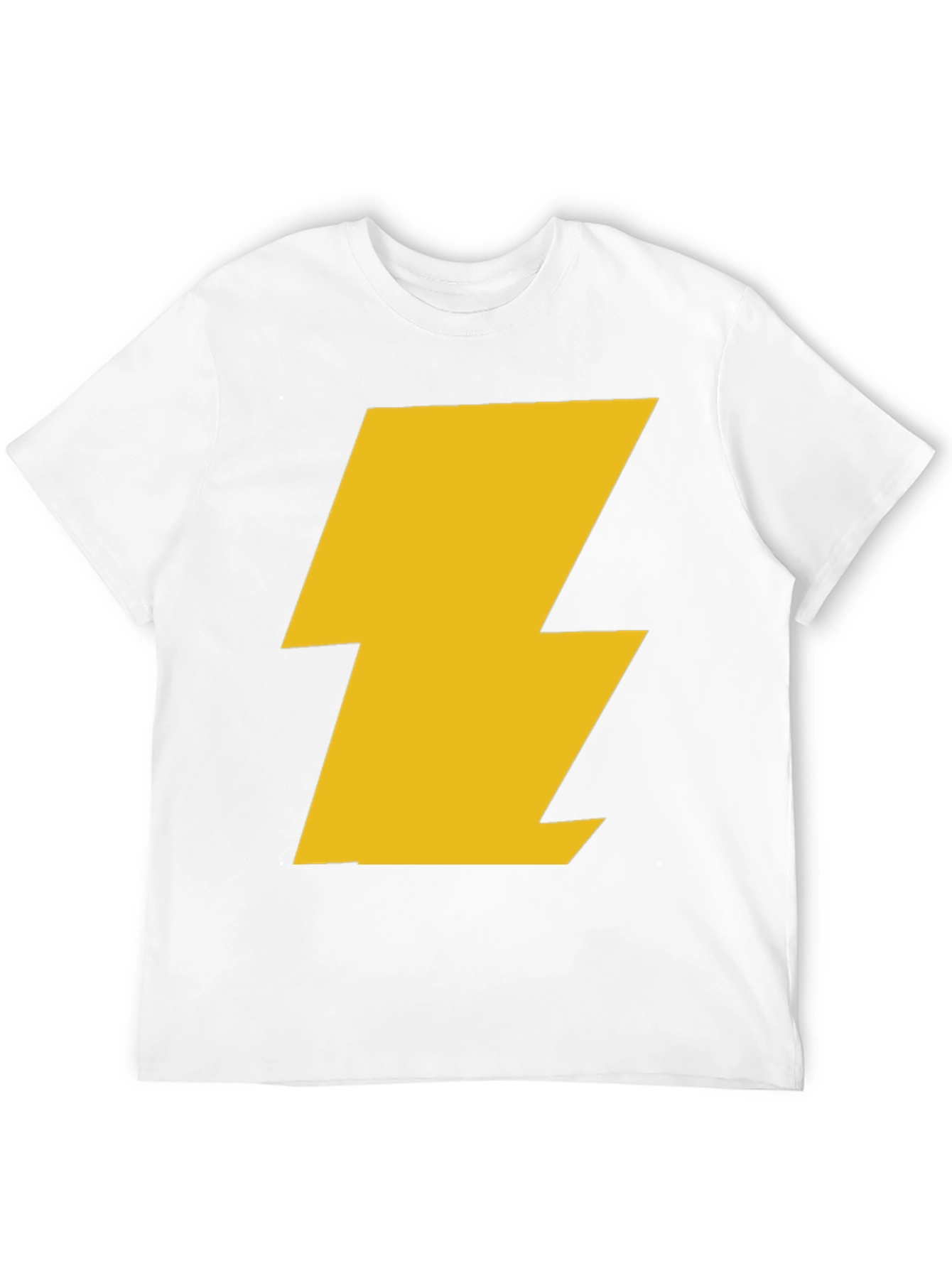 Black T-Shirt with Gold Lightning Bolt