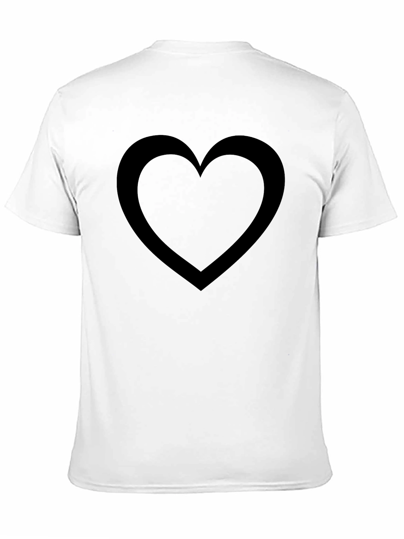 Black Heart Outline T-Shirt