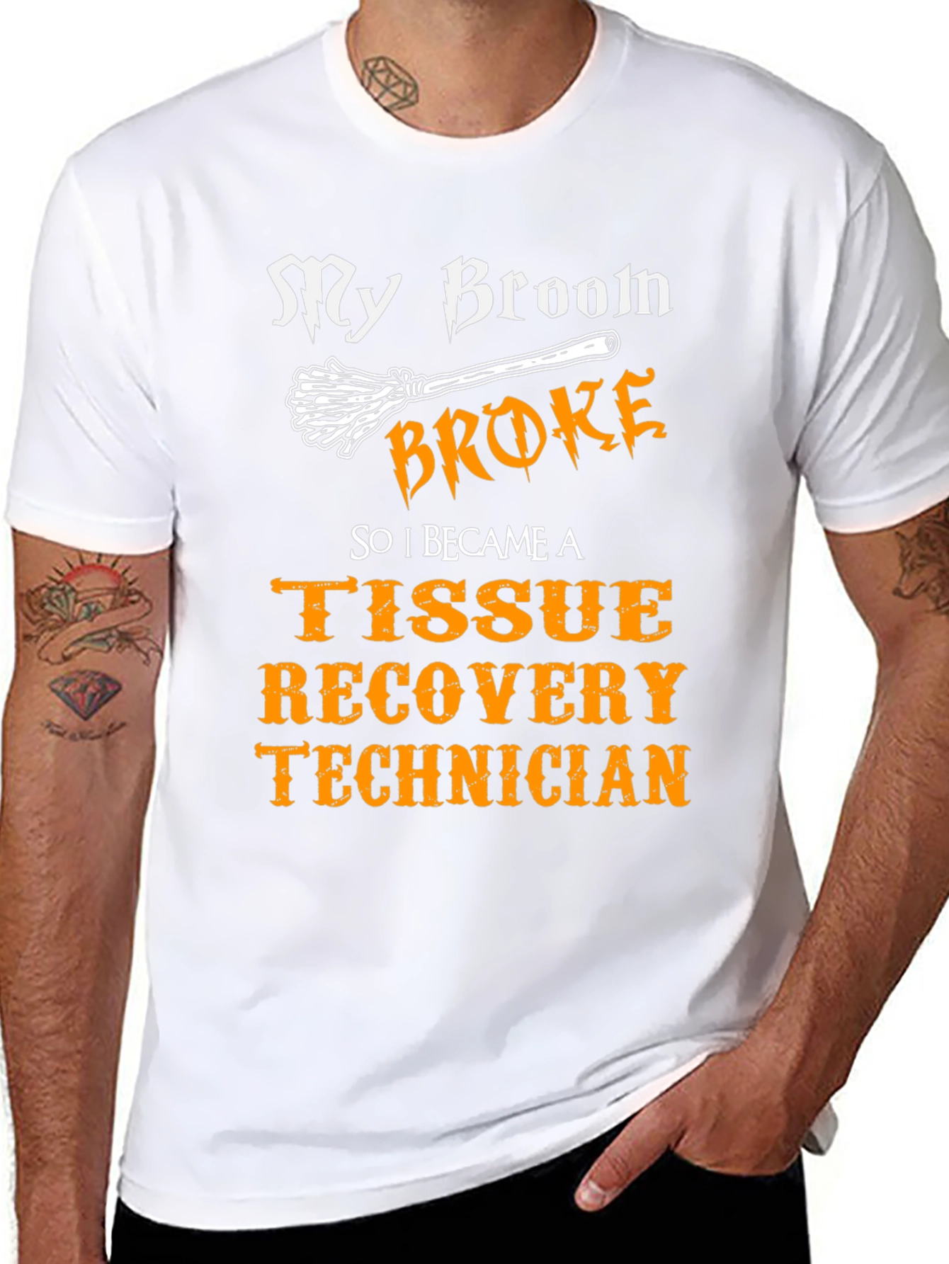 My Broom Broke Tissue Recovery Technician T-Shirt