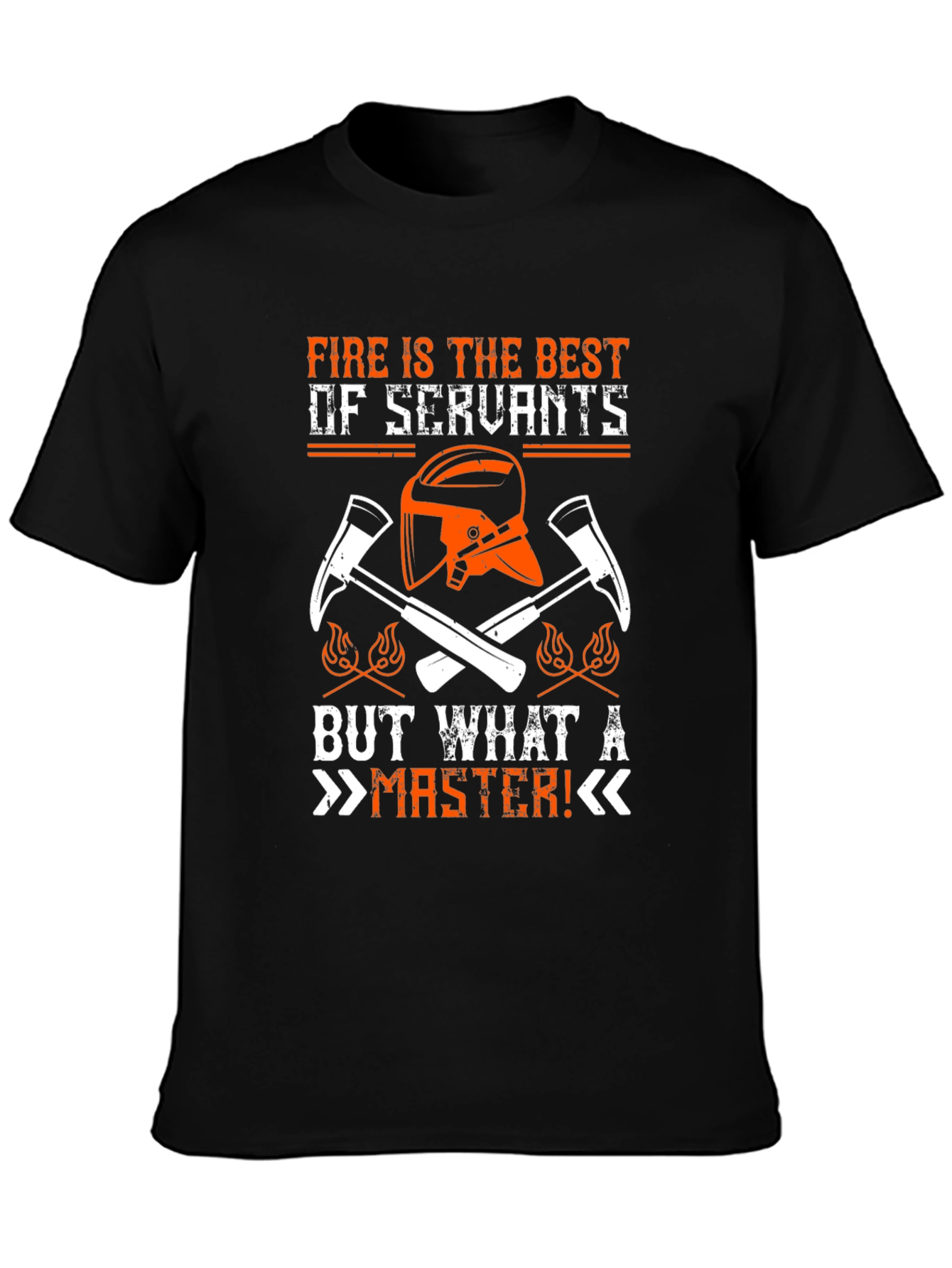 Firefighters Best Servant Black T-Shirt