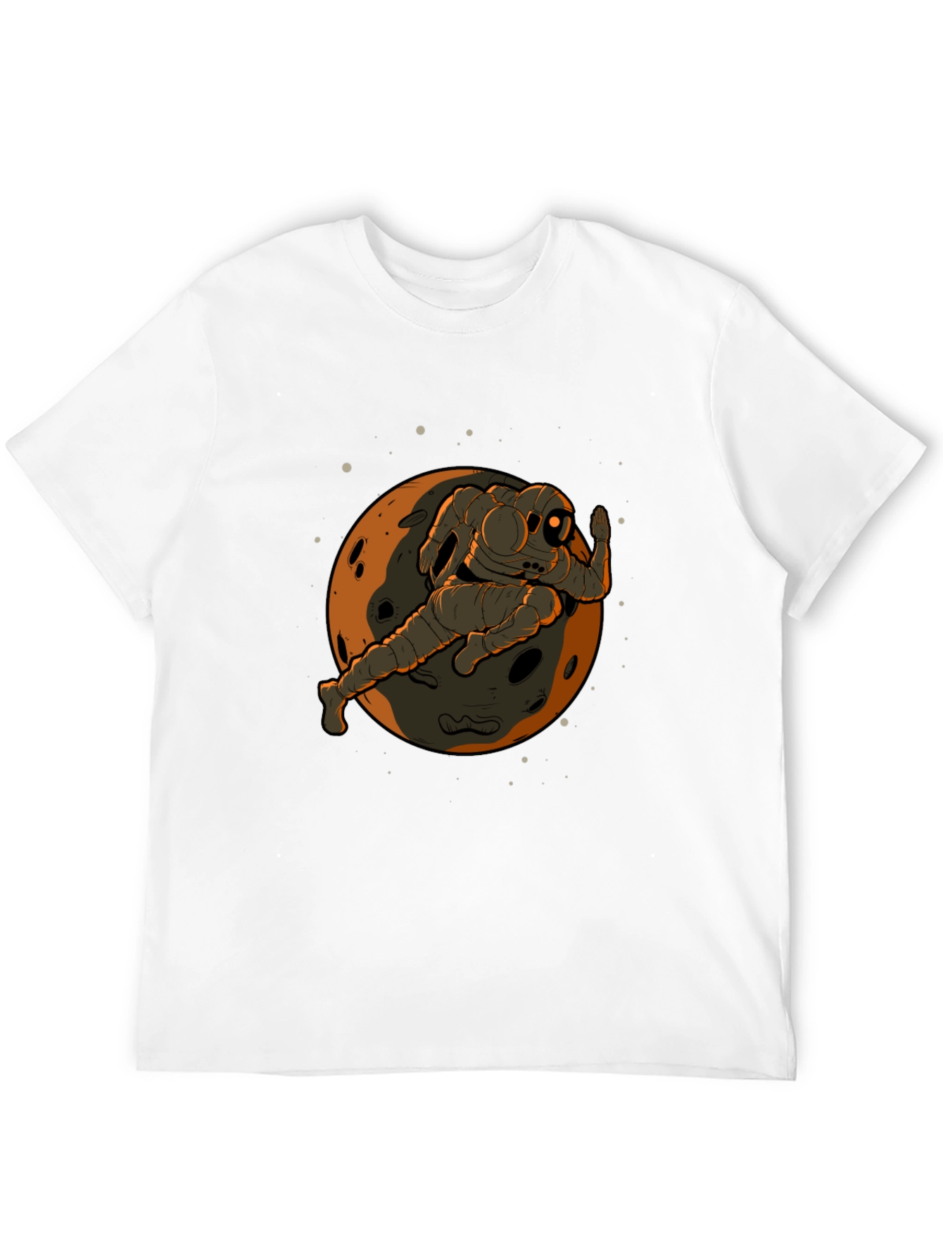 Astronaut Moon Graphic Black T-Shirt