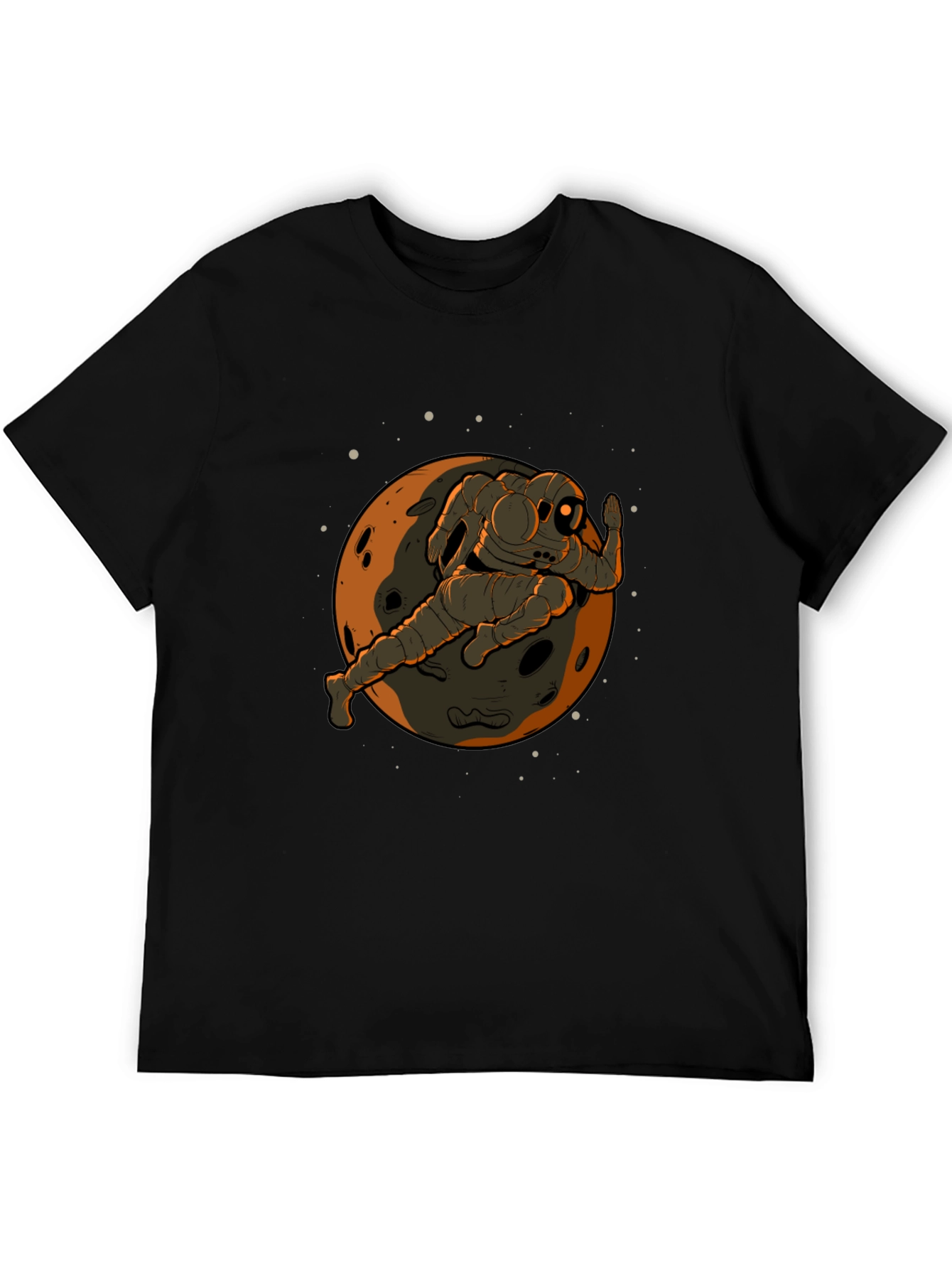 Astronaut Moon Graphic Black T-Shirt
