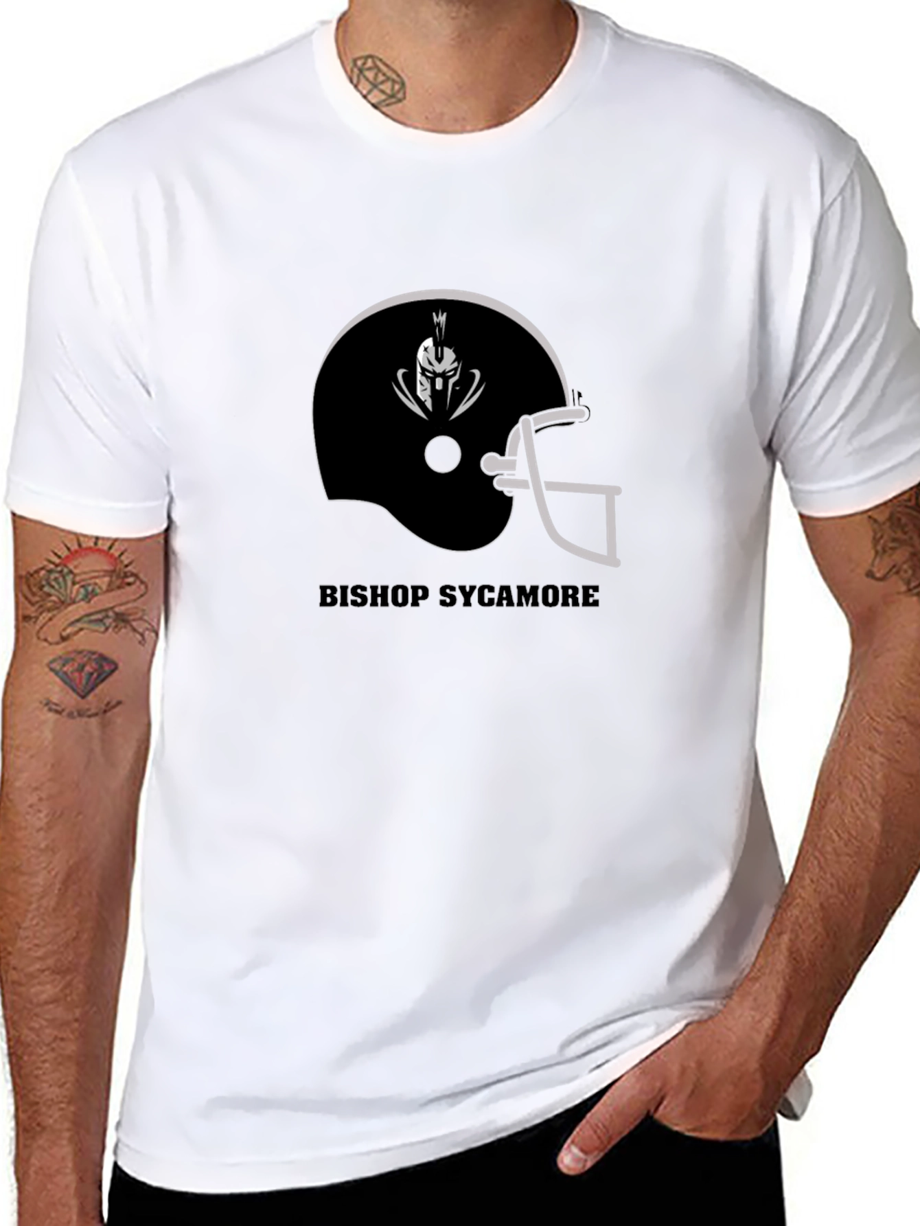 Bishop Sycamore Spartan Football Black T-Shirt