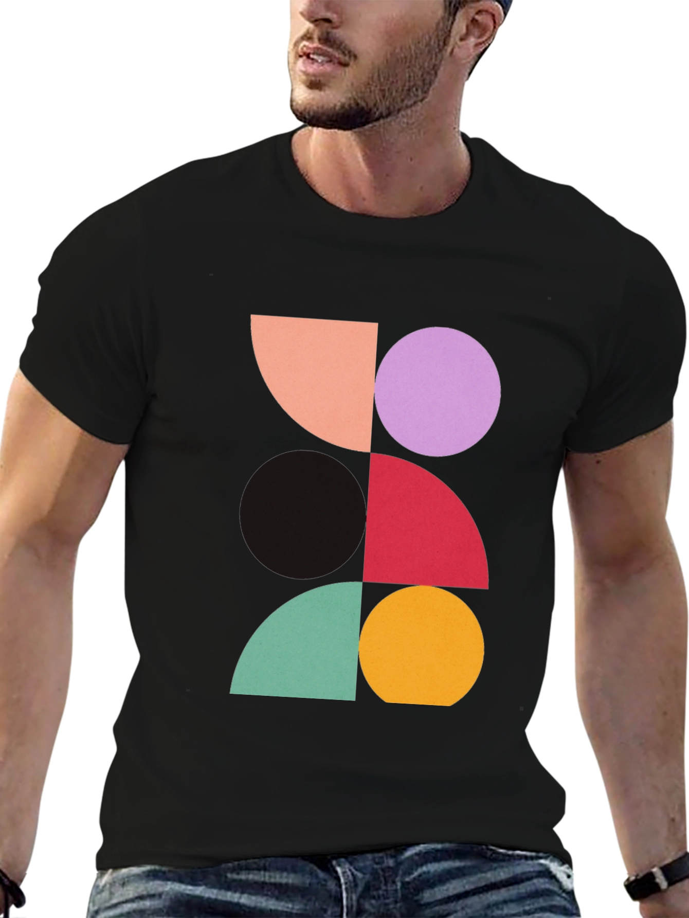 Abstract Geometric Design Tee - Modern Art Shirt