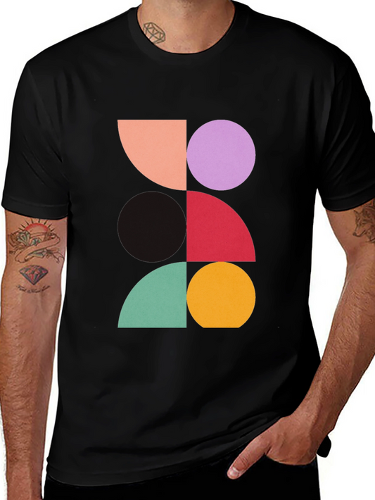 Abstract Geometric Design Tee - Modern Art Shirt