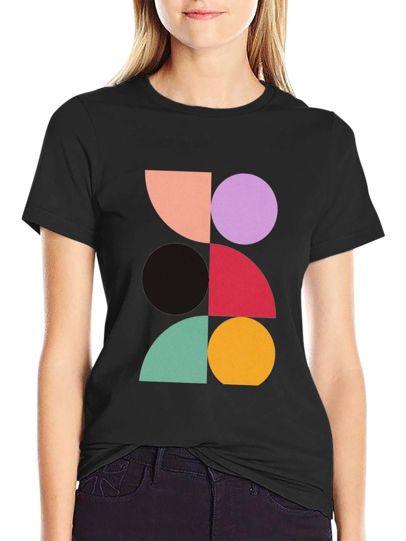 Abstract Geometric Design Tee - Modern Art Shirt