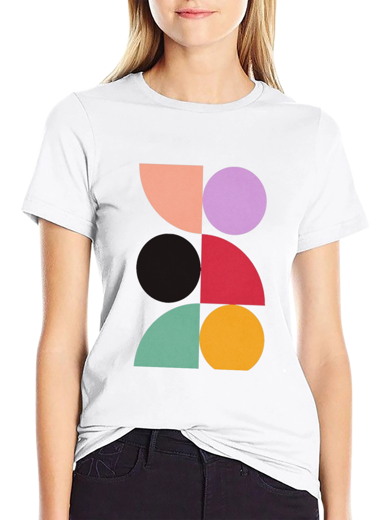 Abstract Geometric Design Tee - Modern Art Shirt