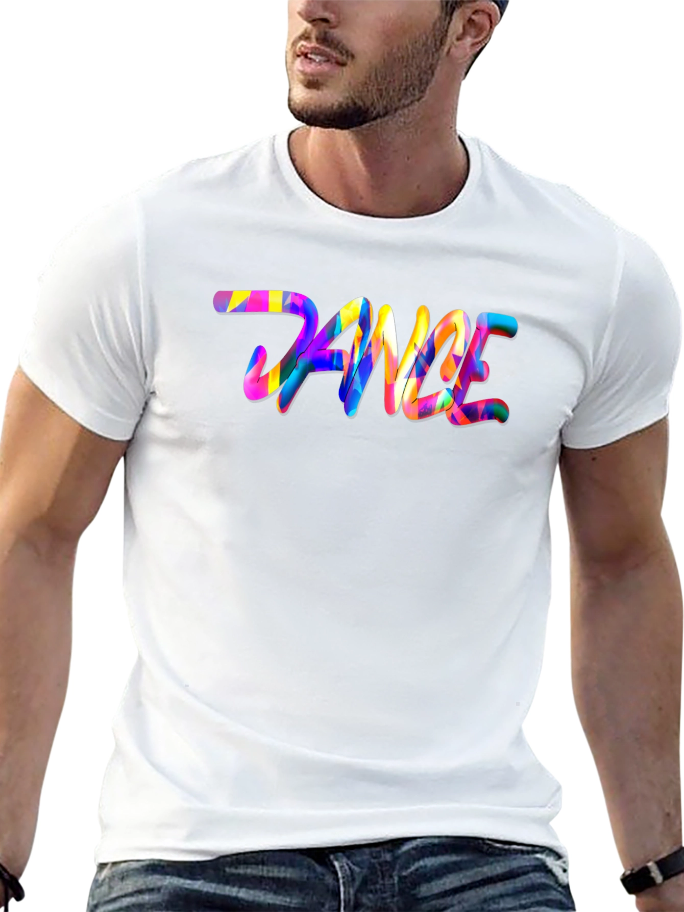 Vibrant Dance Graphic Black T-Shirt