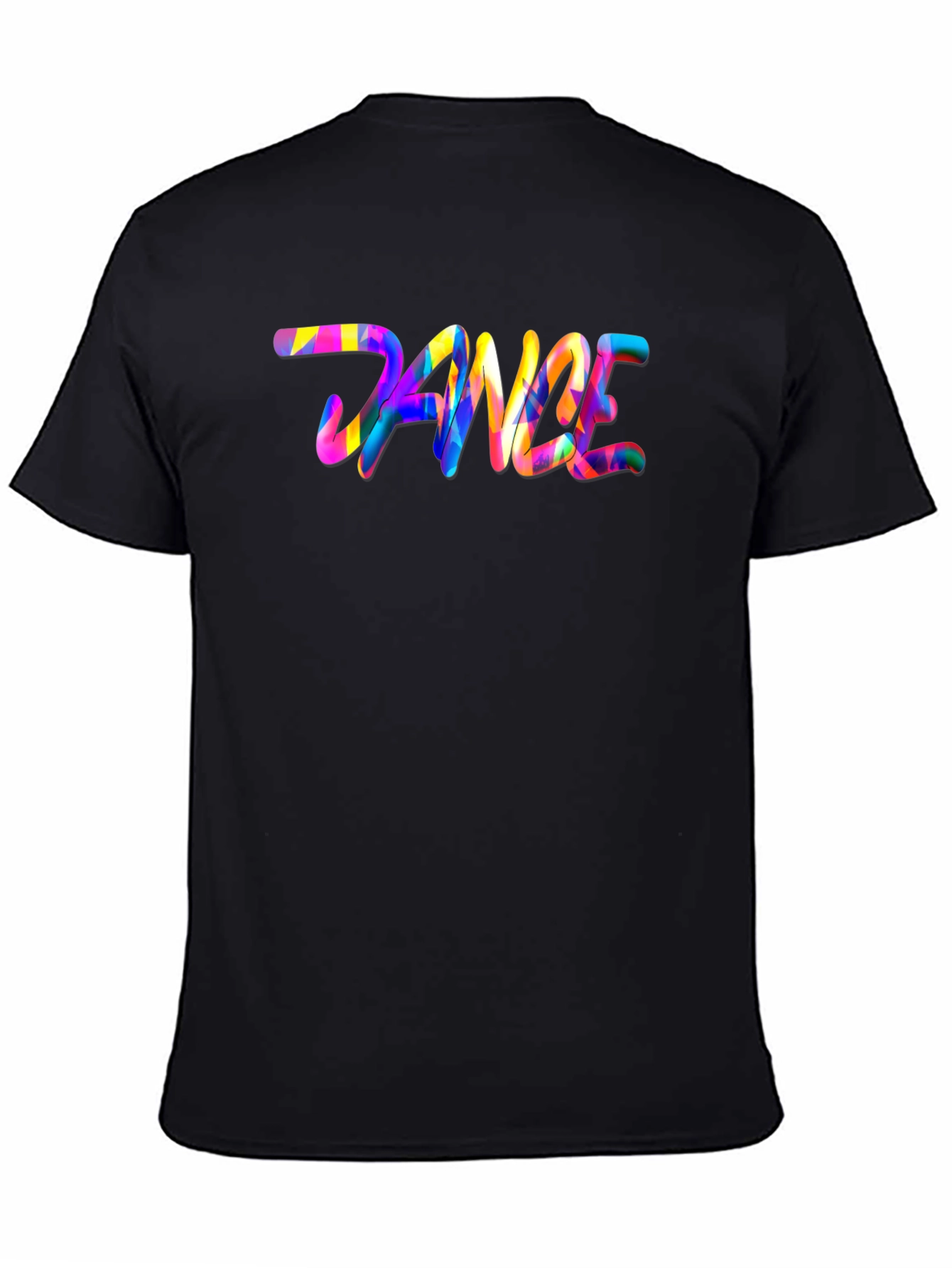 Vibrant Dance Graphic Black T-Shirt