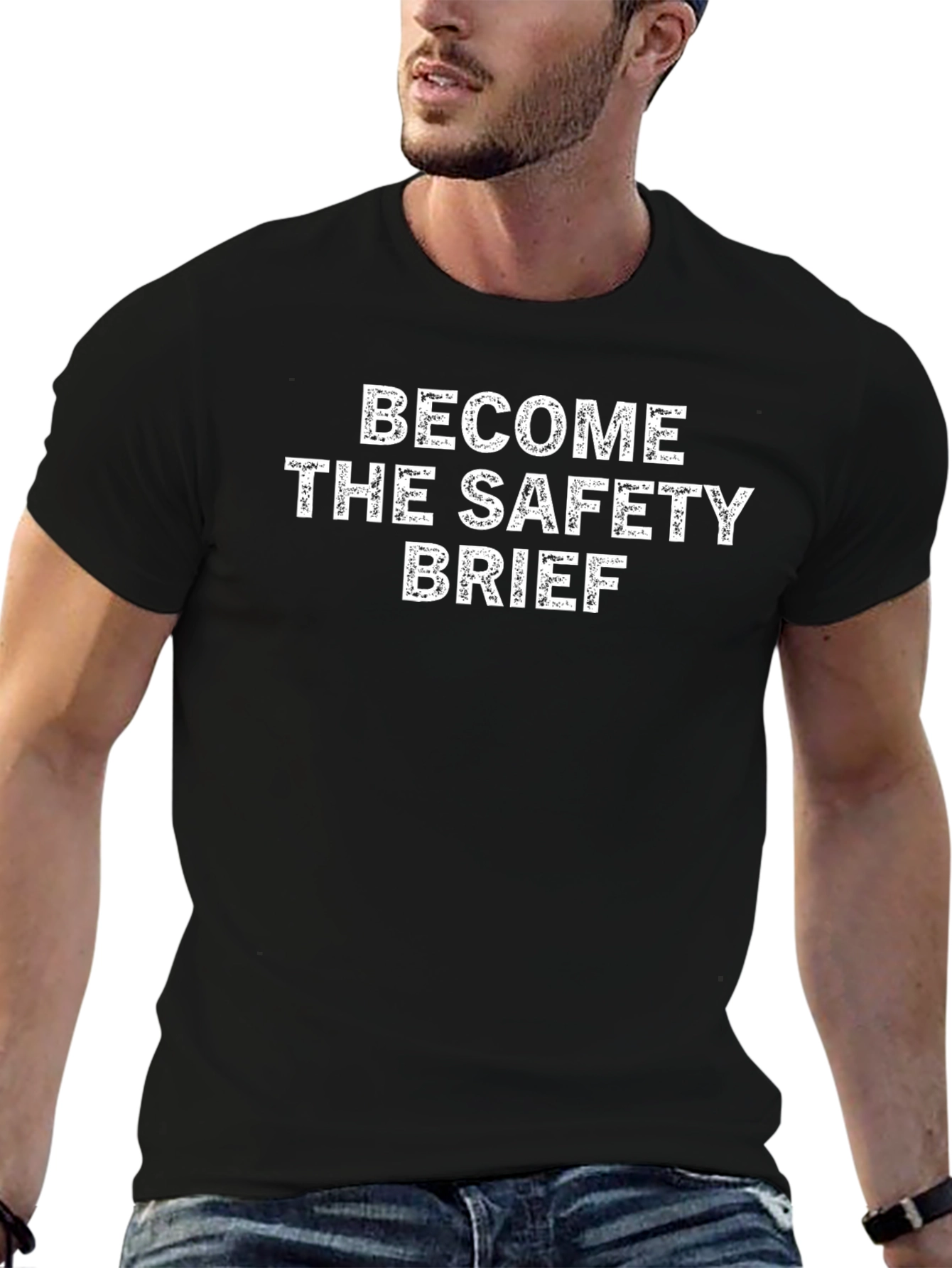 Become The Safety Brief Black Graphic Tee