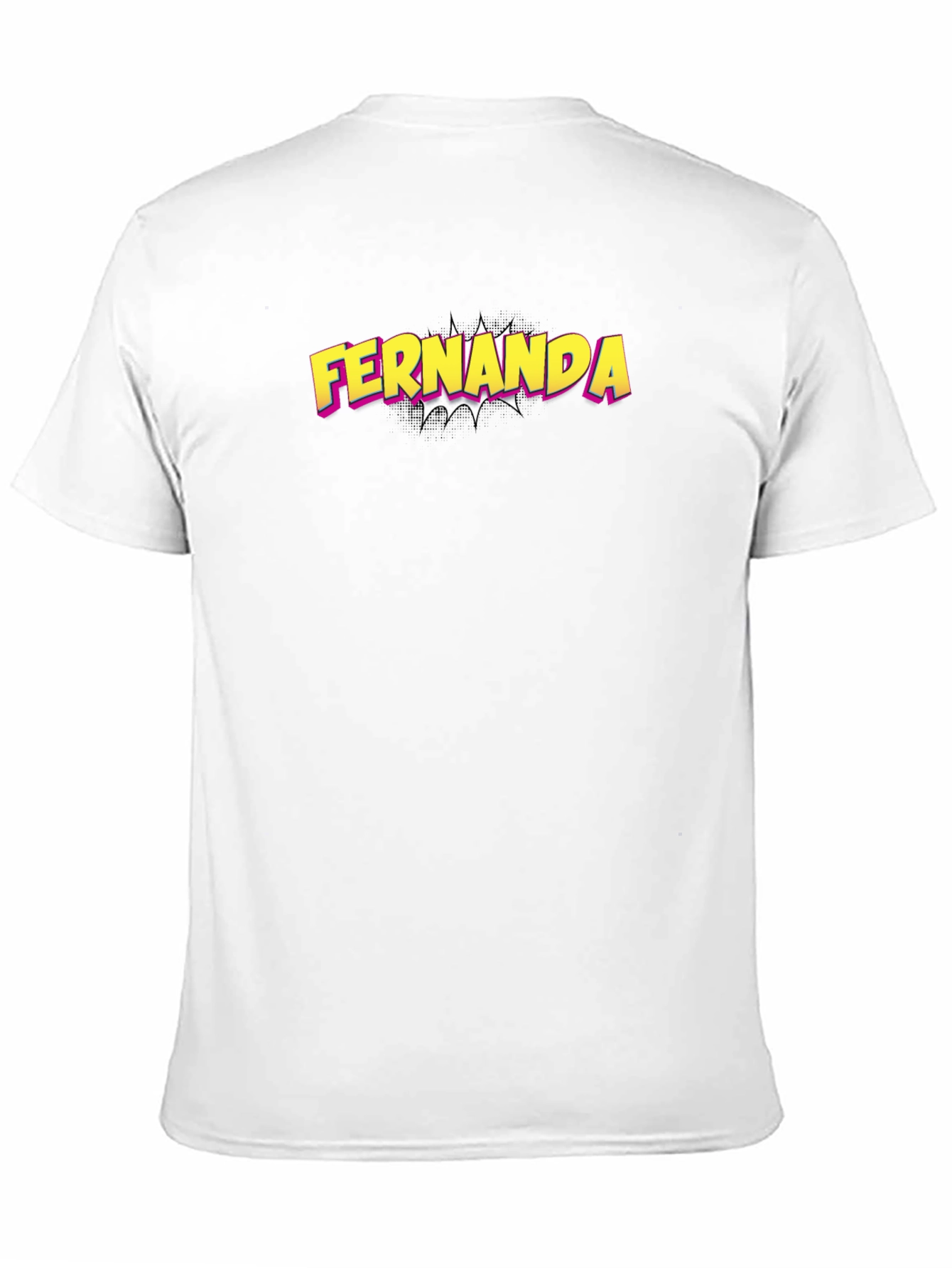 Fernanda Comic Style T-Shirt - Black Crew Neck Tee