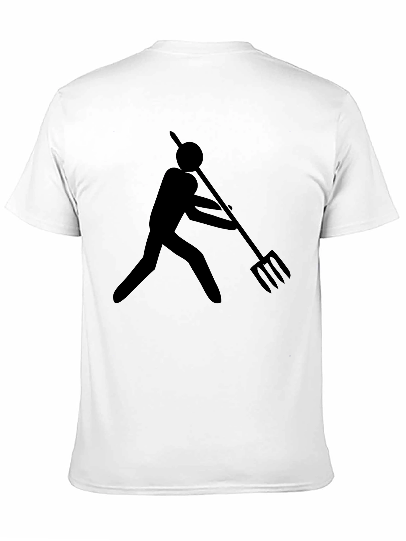 Abstract Stick Figure Pitchfork Graphic Tee