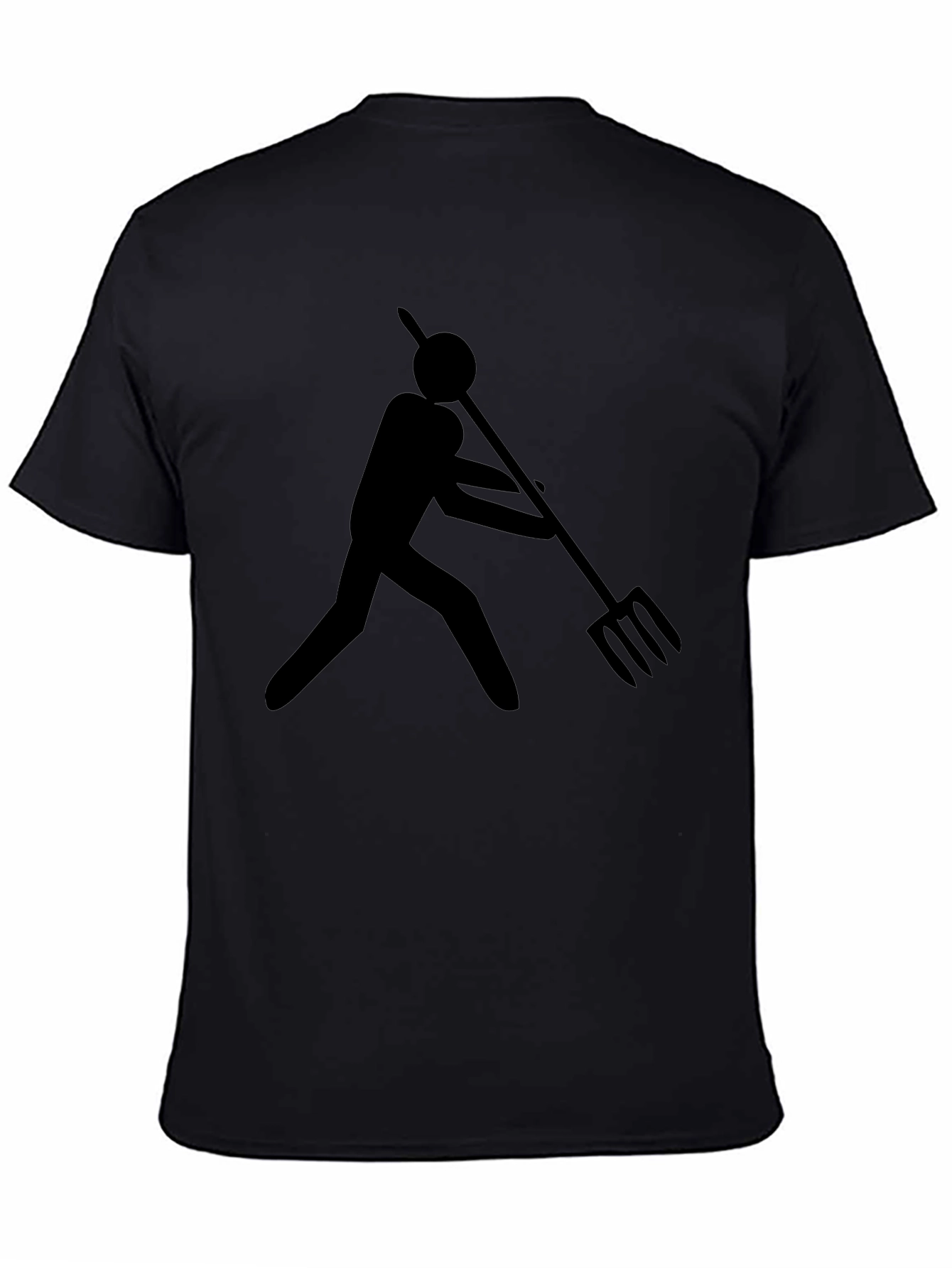 Abstract Stick Figure Pitchfork Graphic Tee