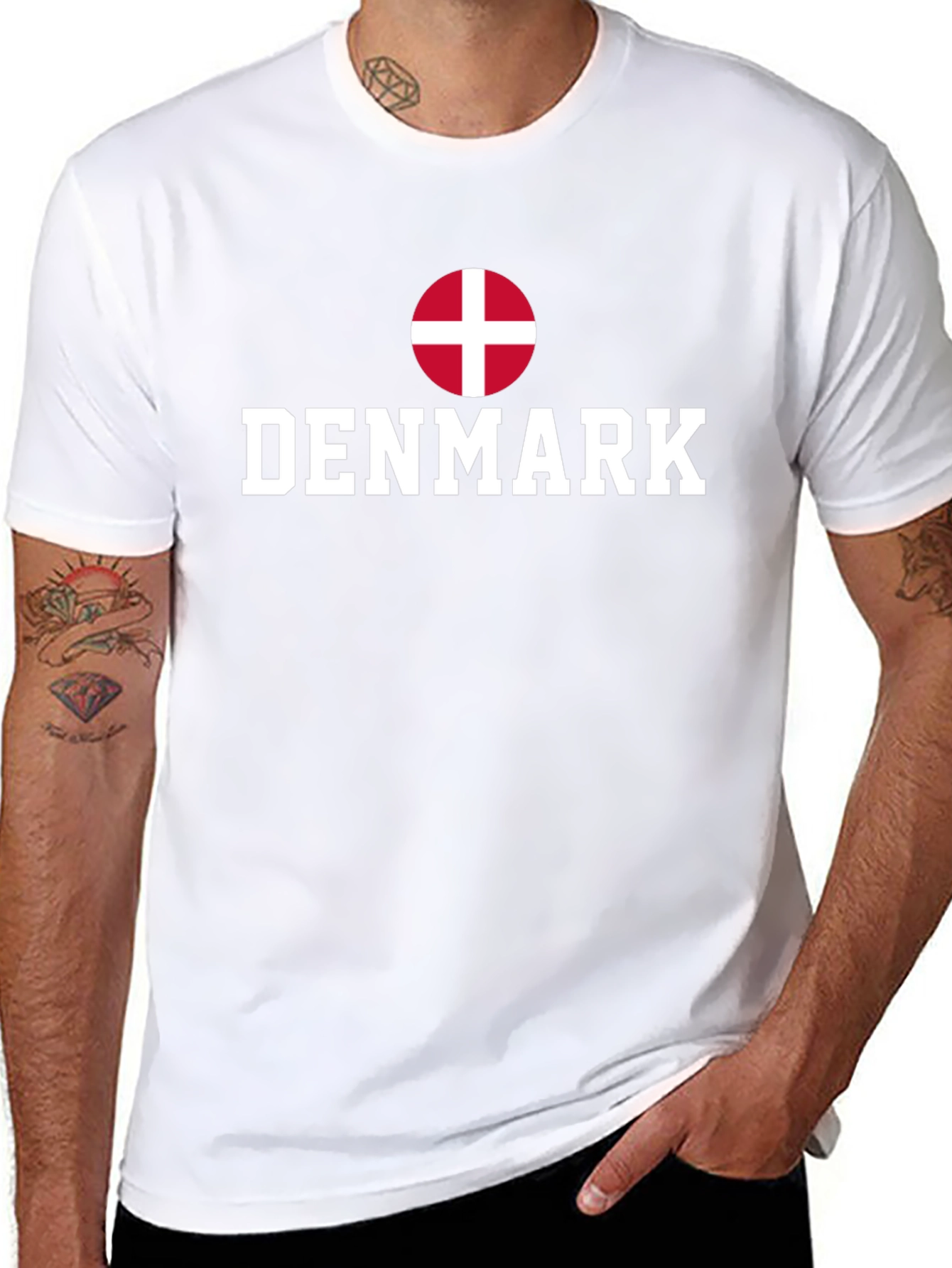 Denmark Flag T-Shirt - Black