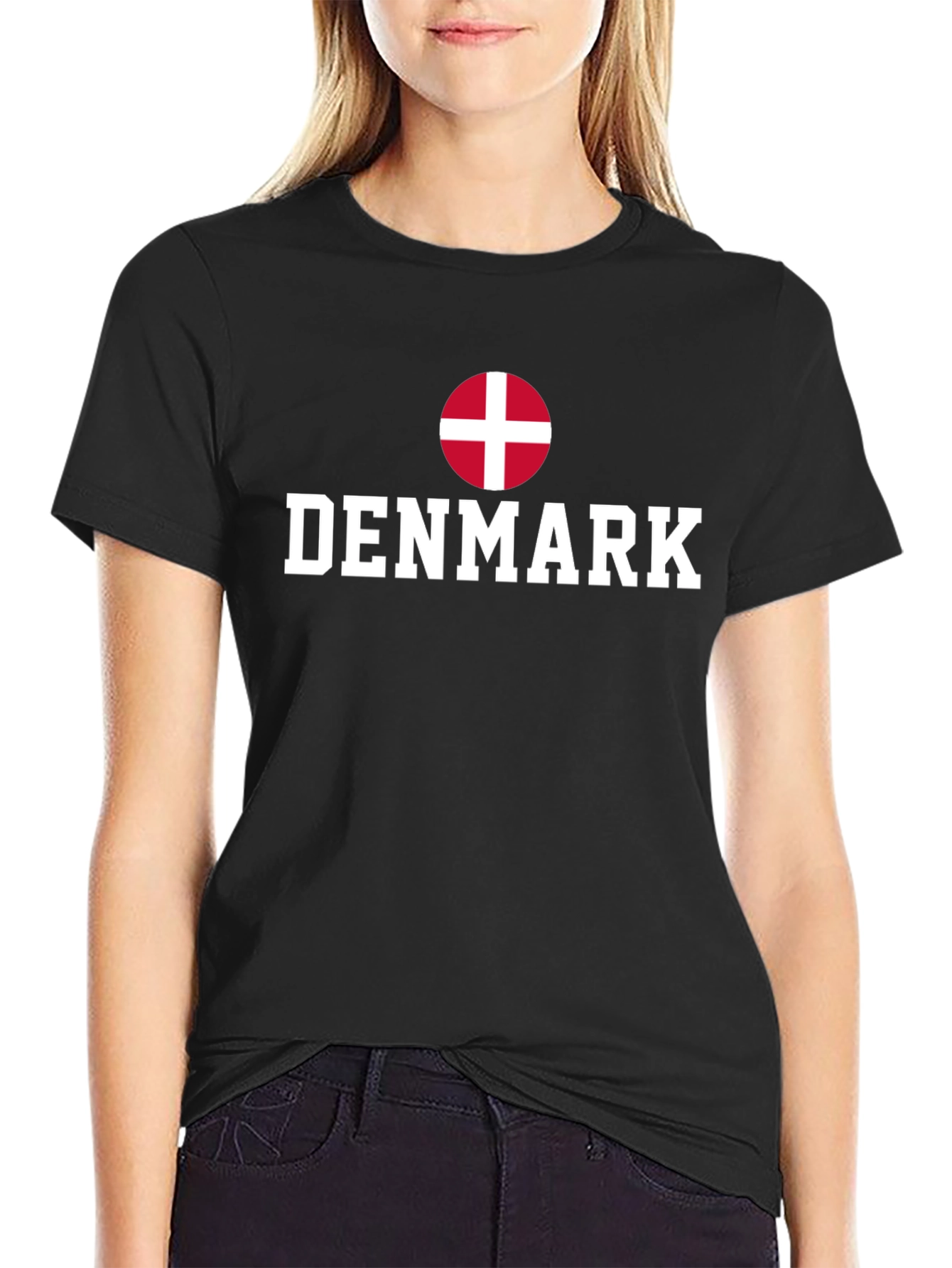 Denmark Flag T-Shirt - Black